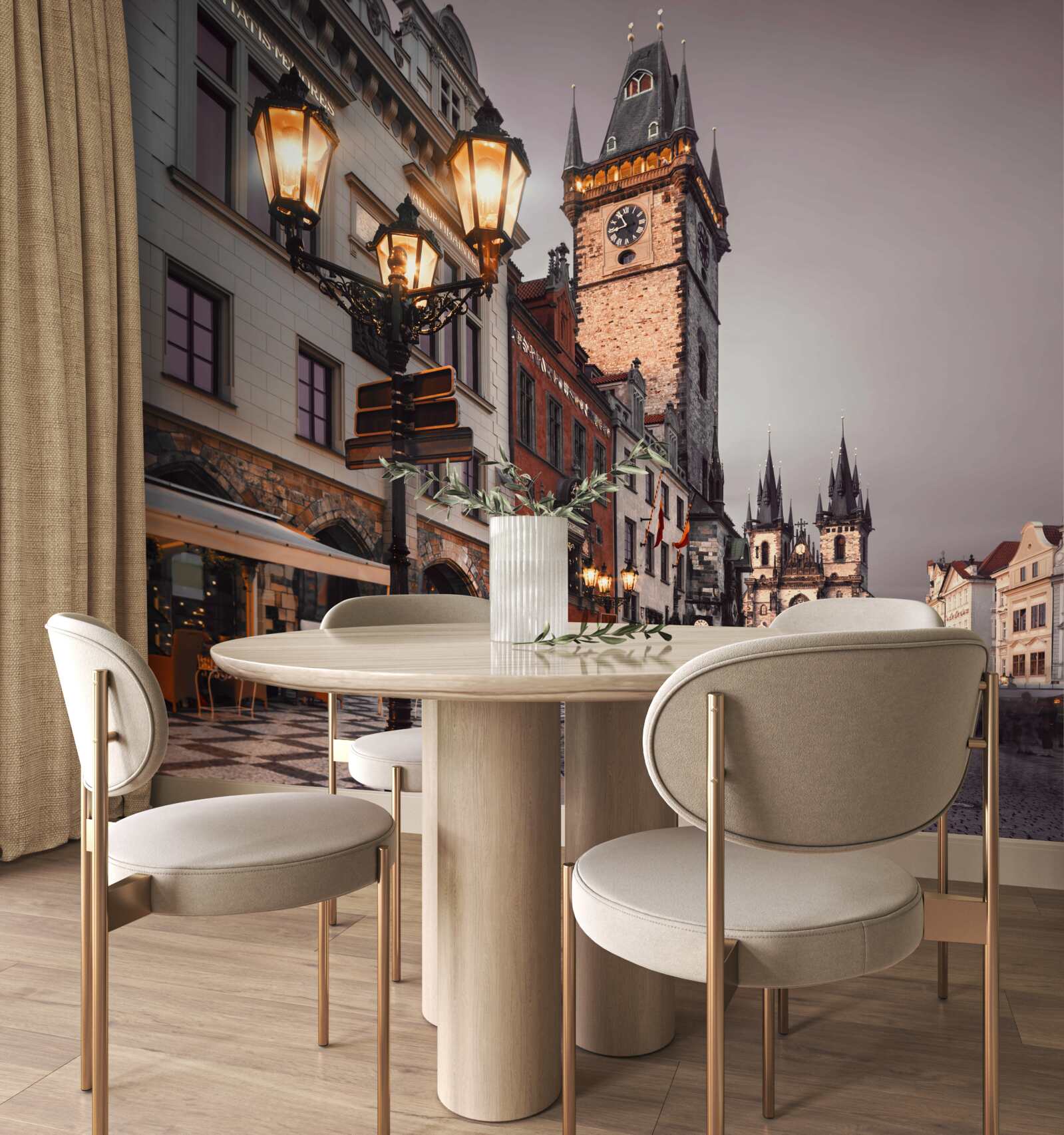 Fototapeten Cafe Square in Krakow voller Geschichte