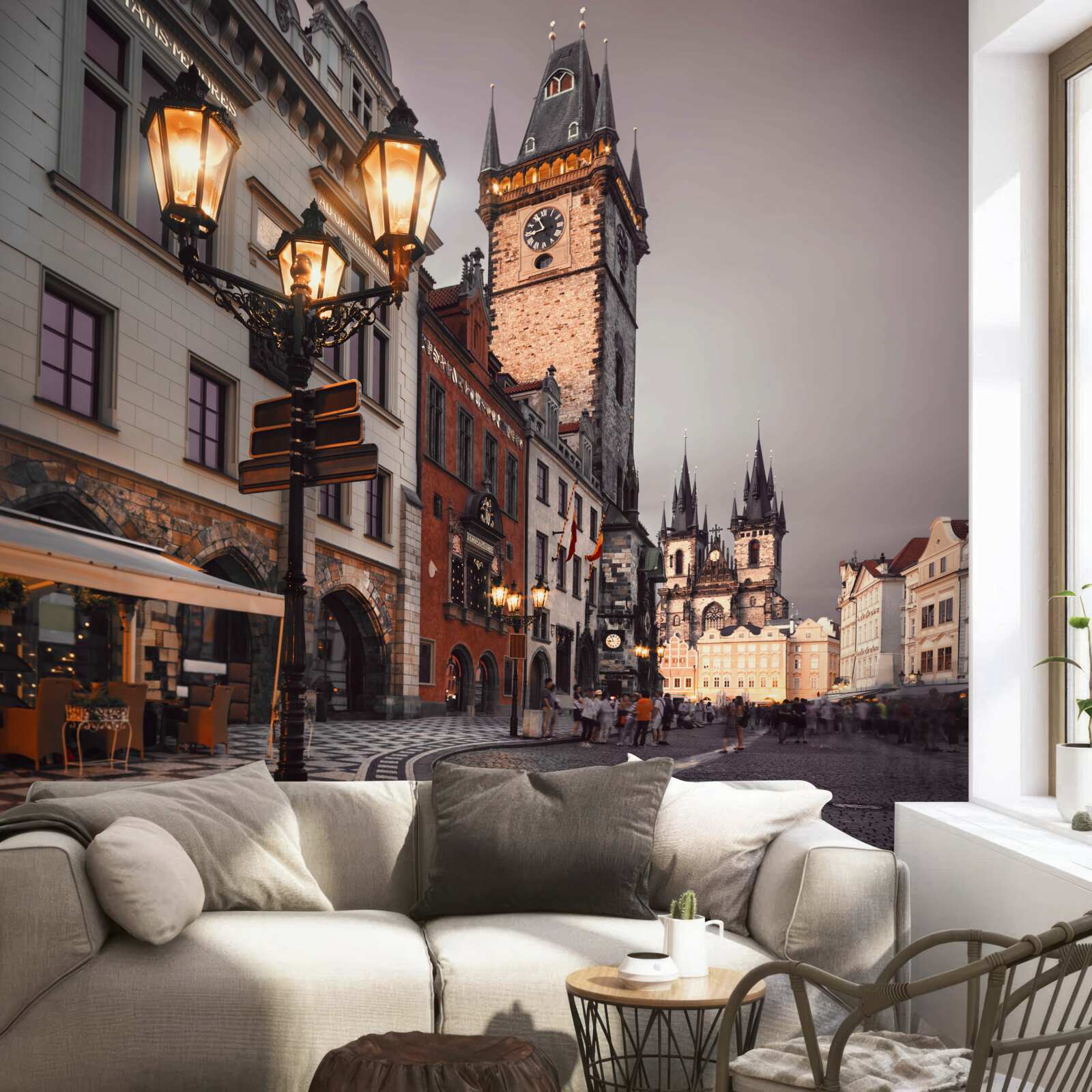 Fototapeten Cafe Square in Krakow voller Geschichte