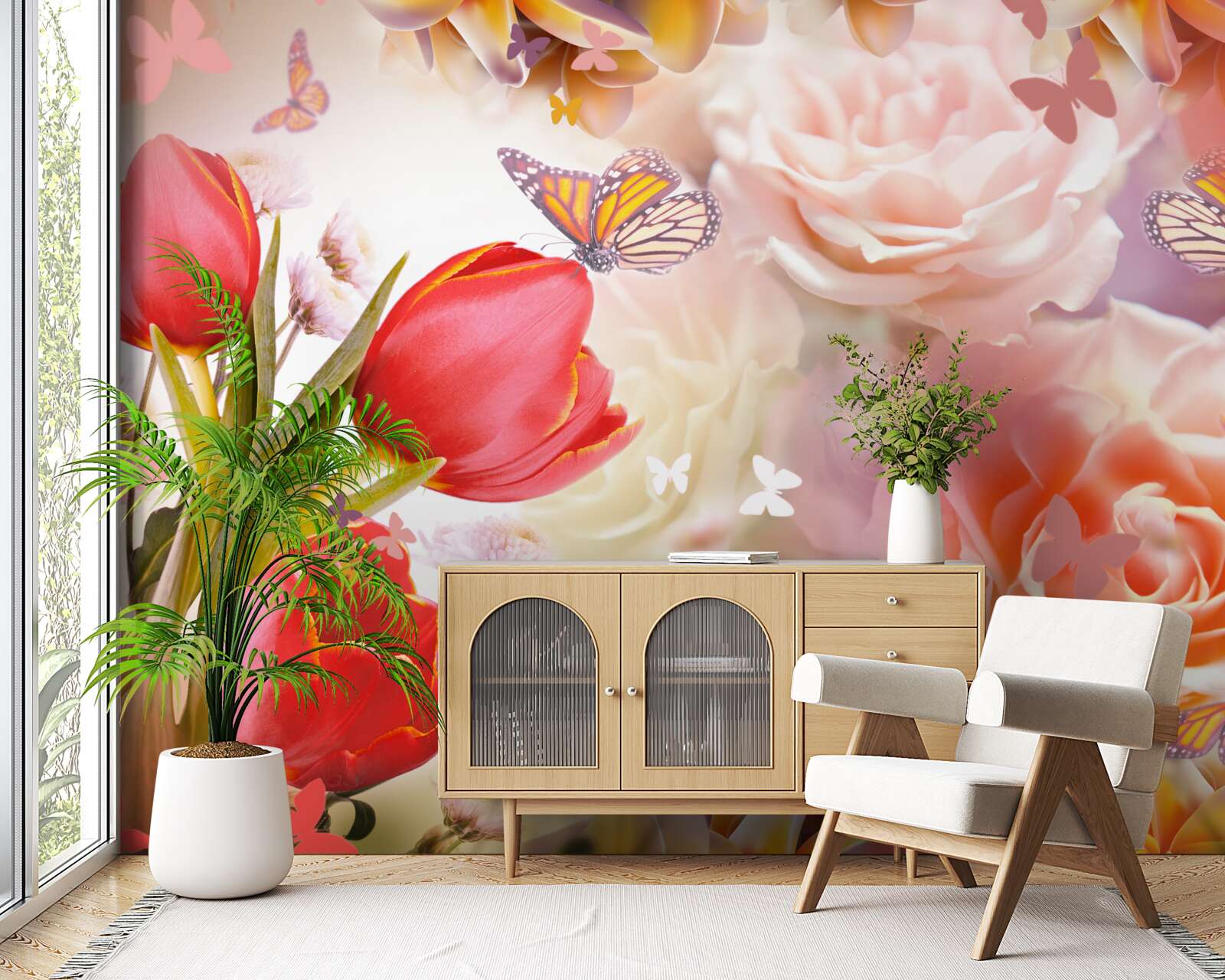 Fototapeten Exquisites Blumenmuster
