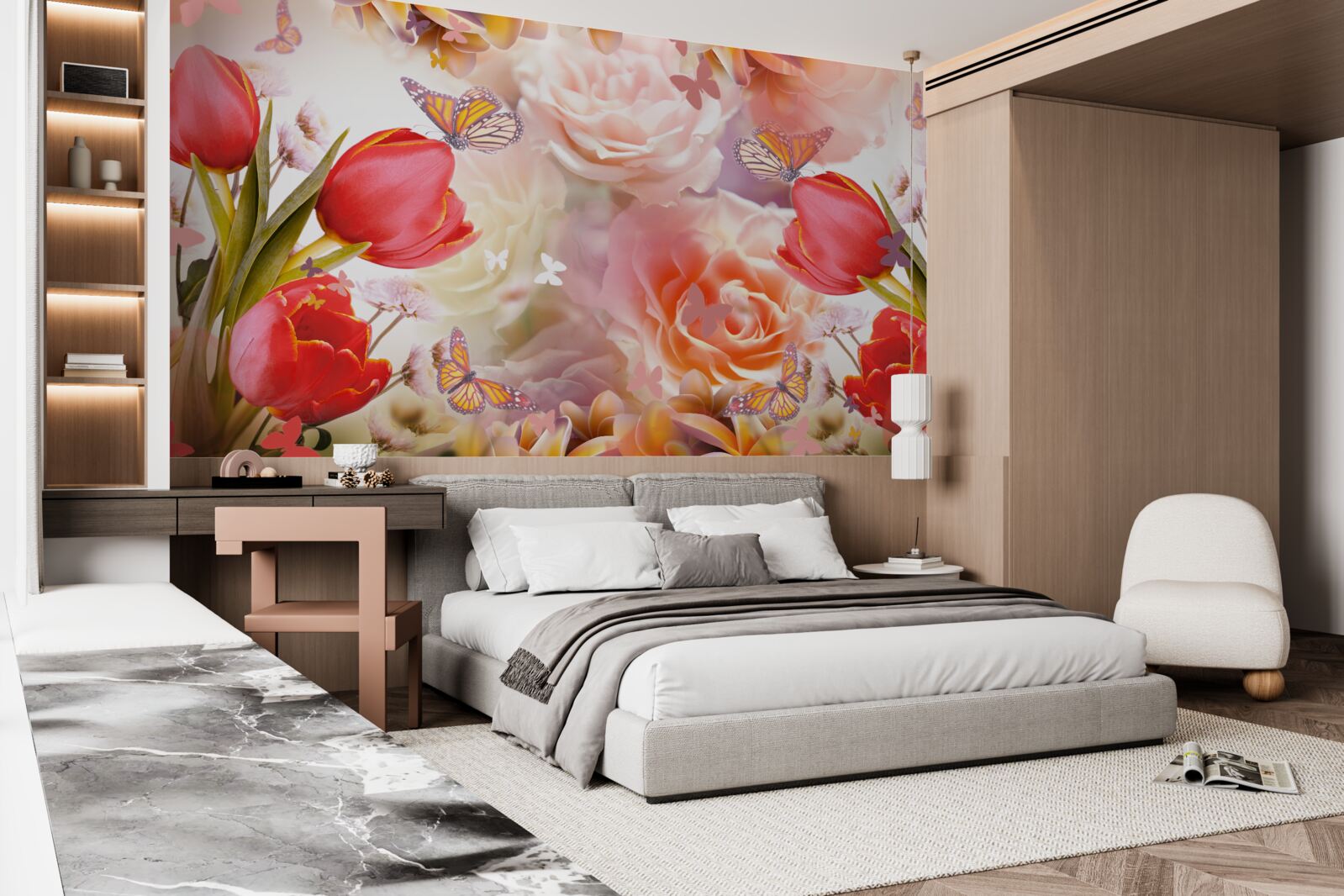 Fototapeten Exquisites Blumenmuster