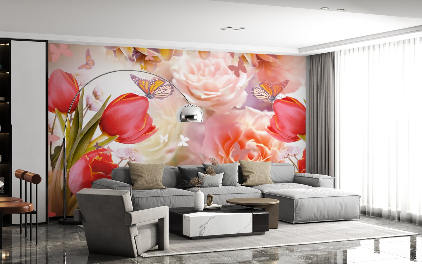 Fototapeten Exquisites Blumenmuster
