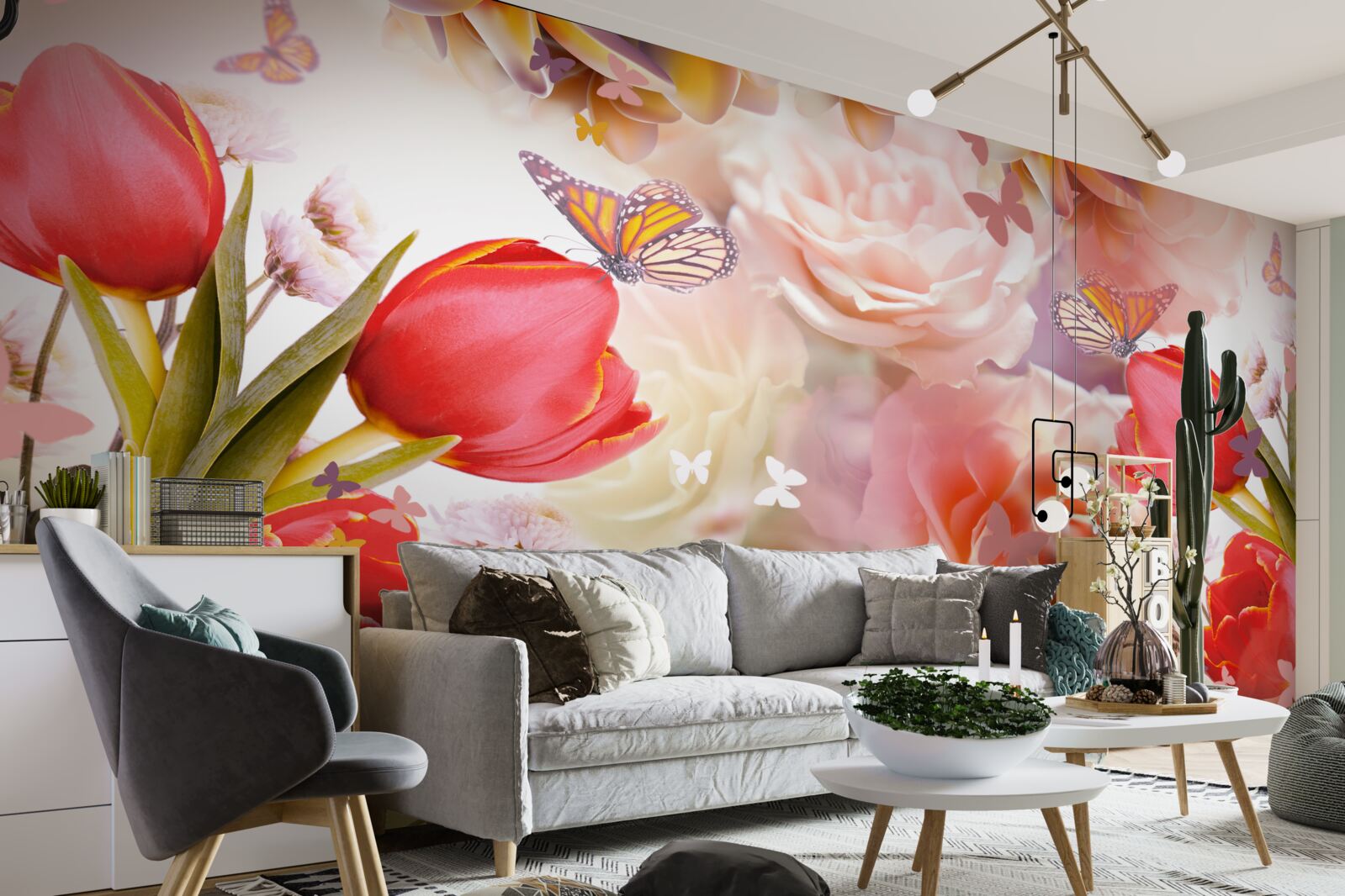 Fototapeten Exquisites Blumenmuster