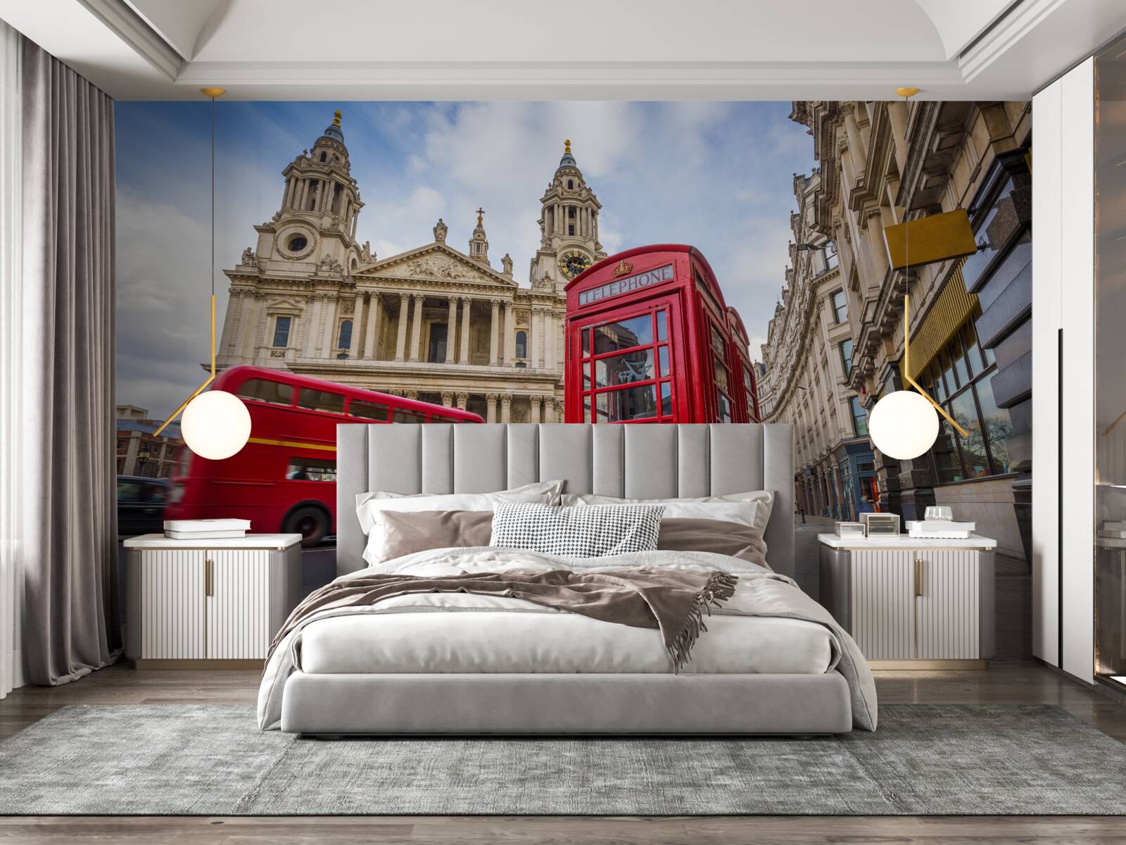 Fototapeten Funktionen und unvergessliche Orte von London
