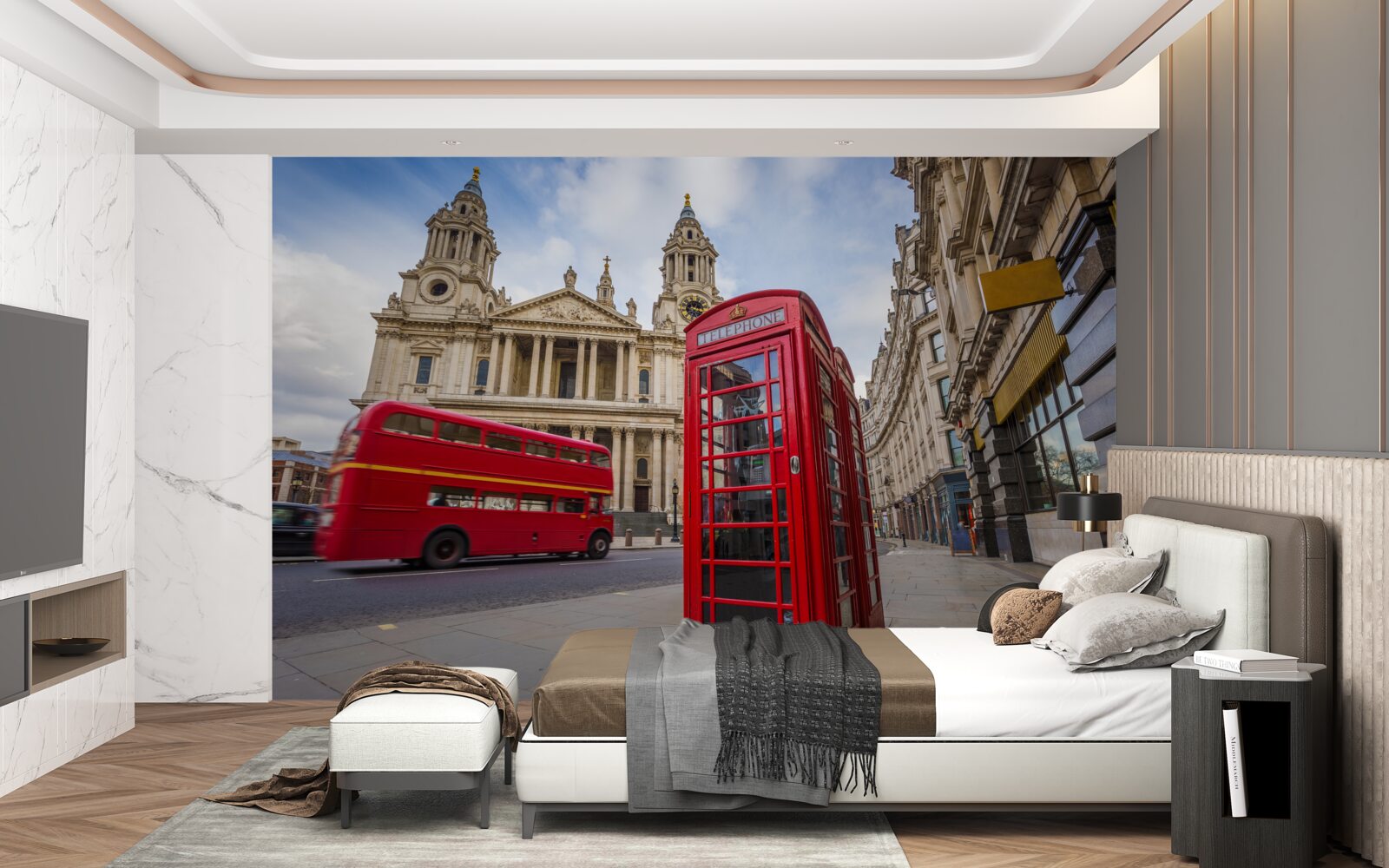 Fototapeten Funktionen und unvergessliche Orte von London