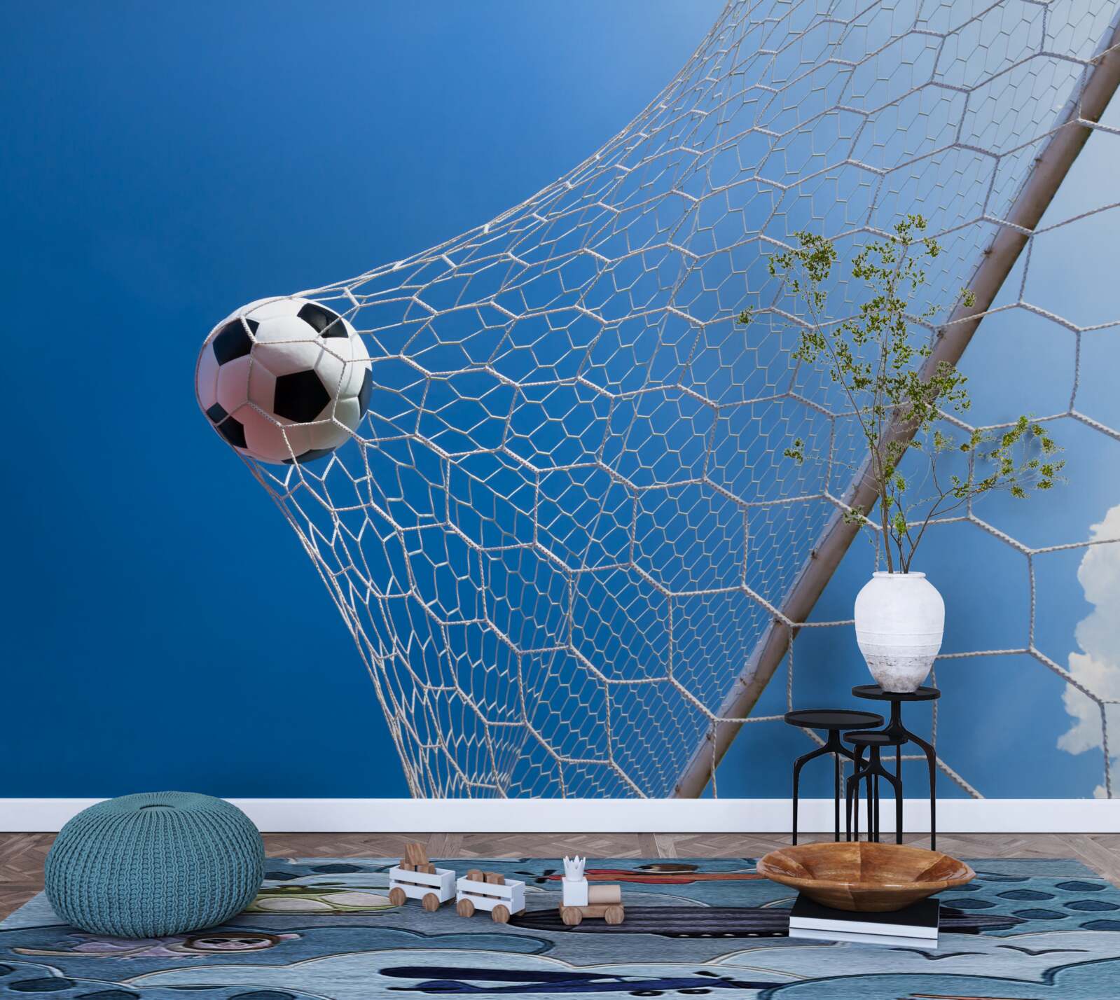 Fototapeten Der Ball ging ins Netz