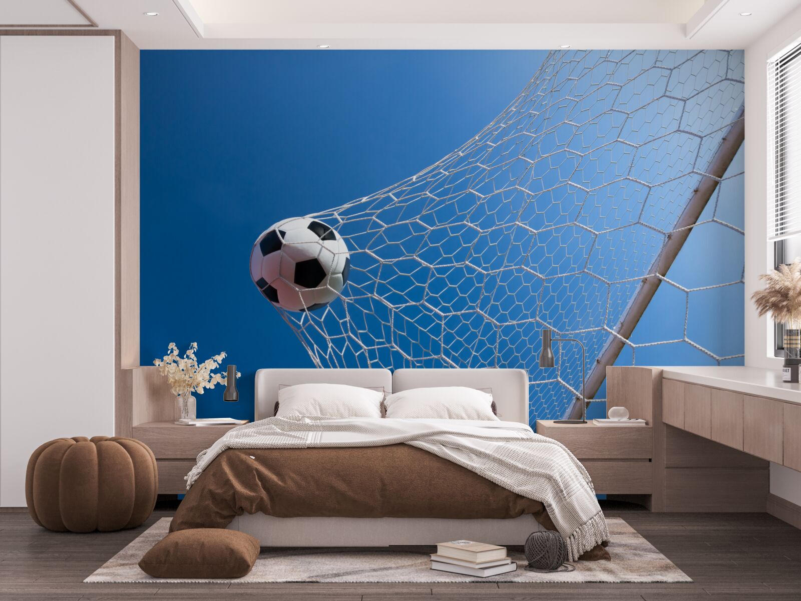 Fototapeten Der Ball ging ins Netz