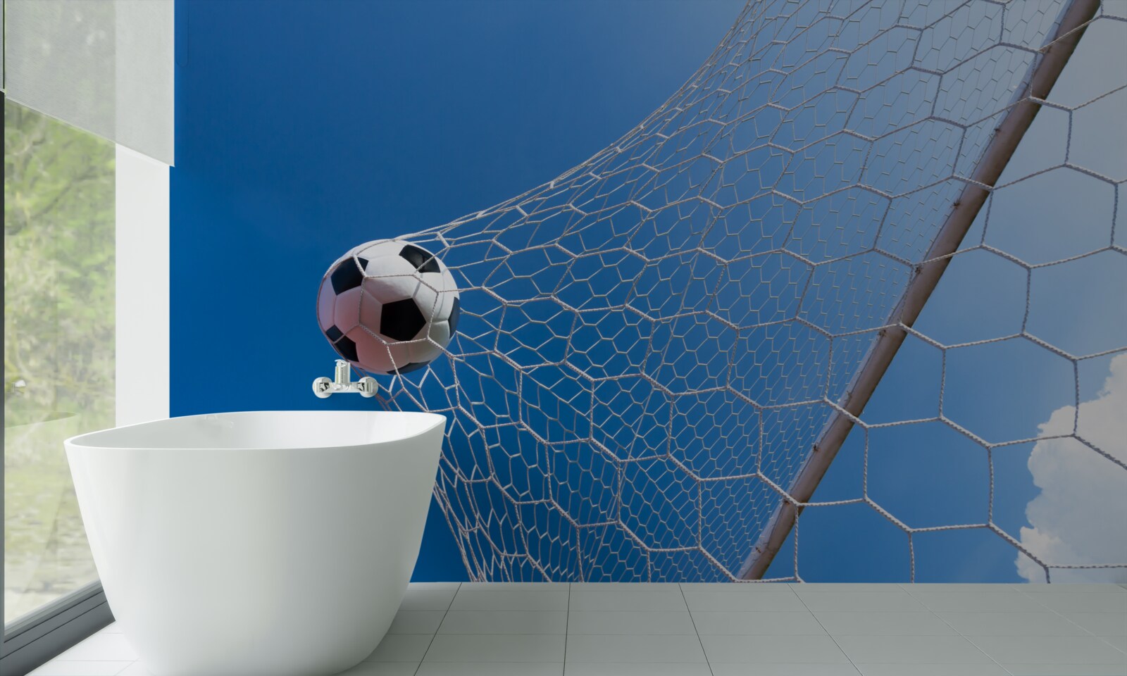 Fototapeten Der Ball ging ins Netz