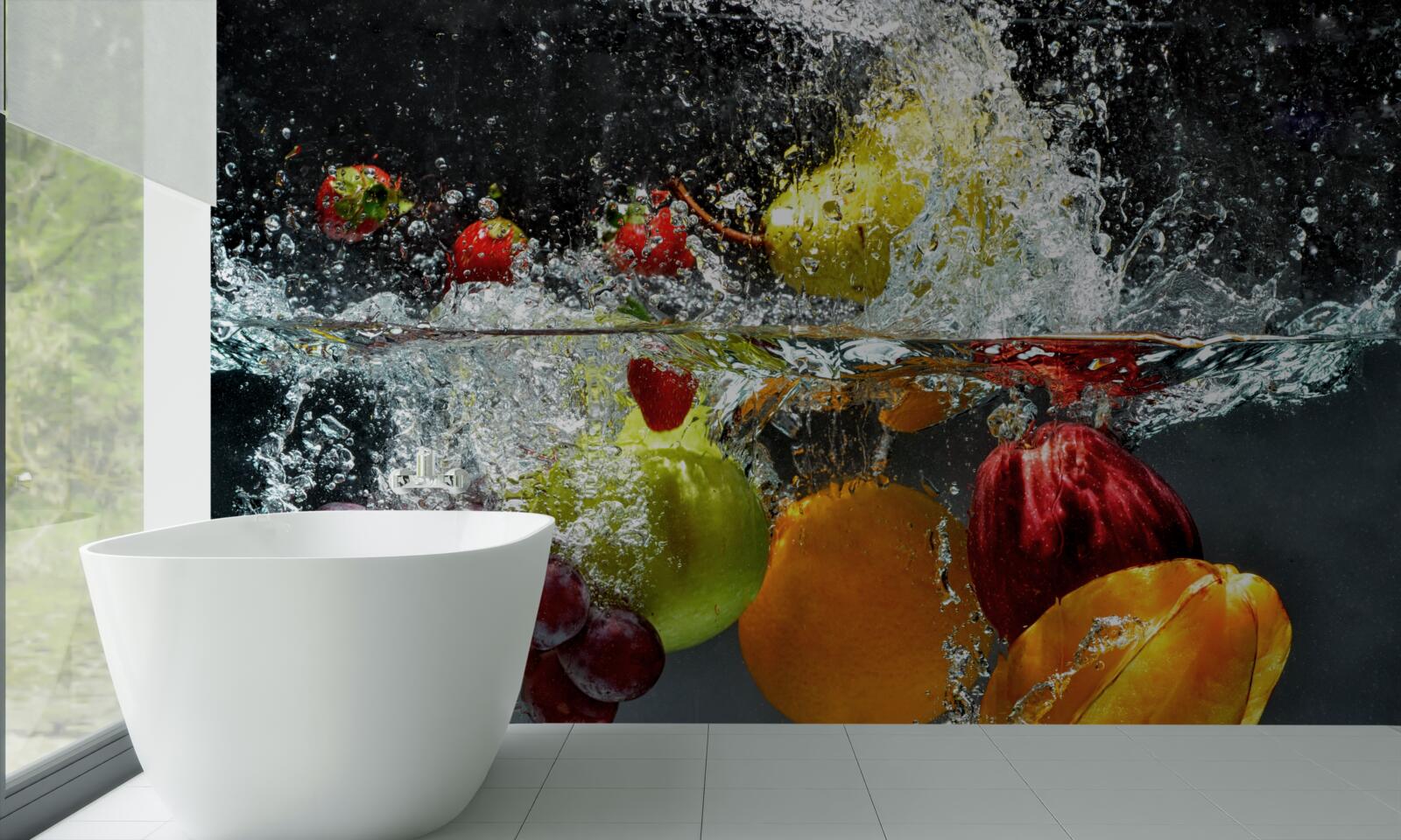 Fototapeten Obst in Flüssigkeit