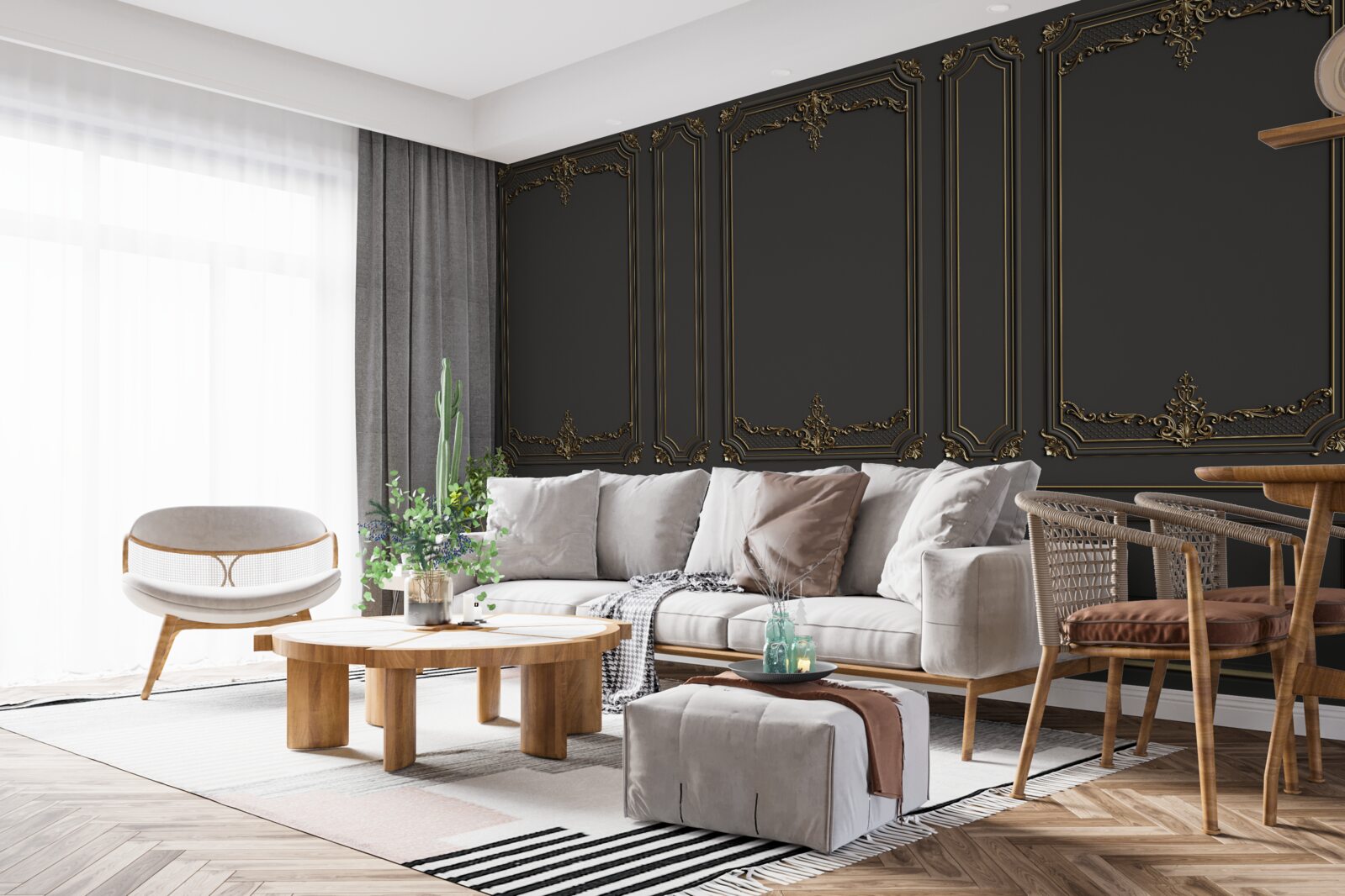 Fototapeten Traditionelle innere Wand