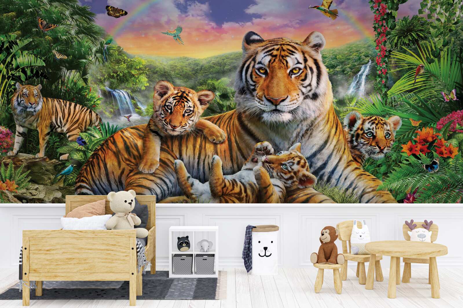 Fototapeten Tigerfamilie