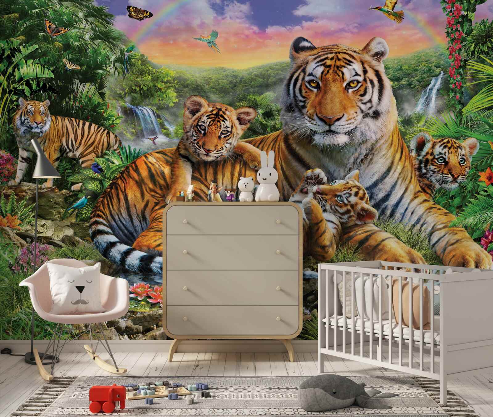 Fototapeten Tigerfamilie