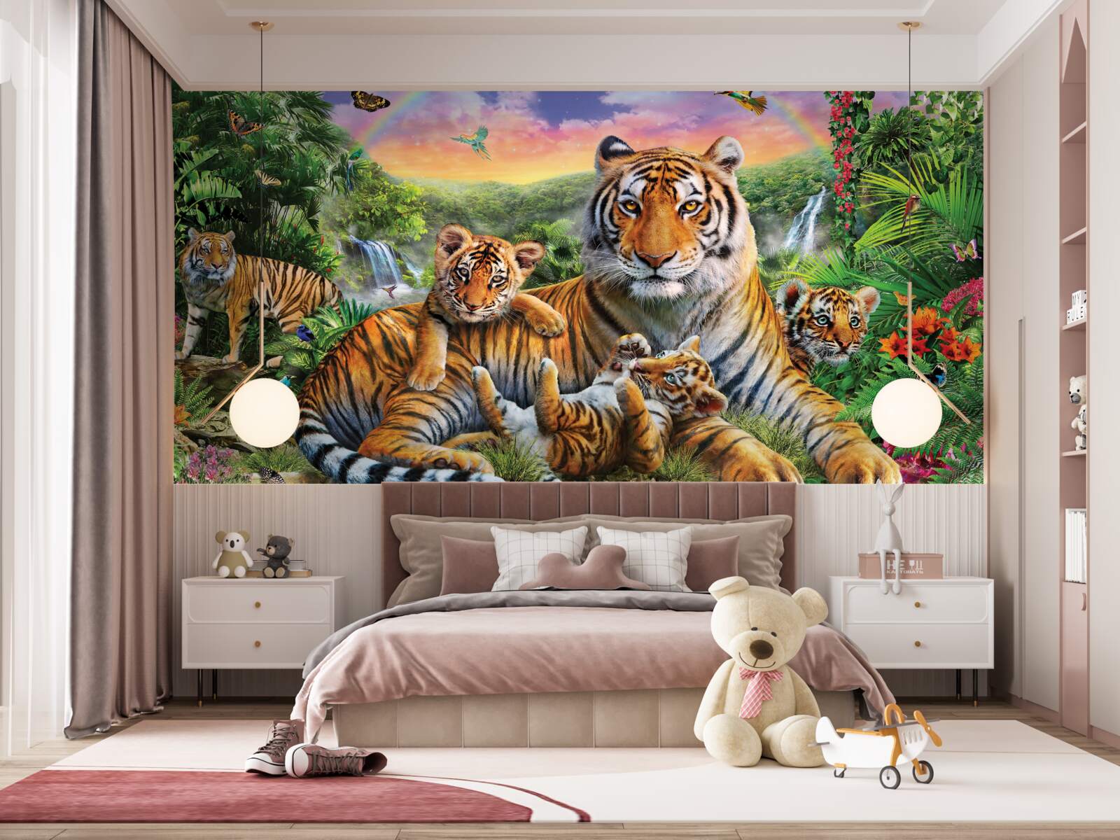Fototapeten Tigerfamilie