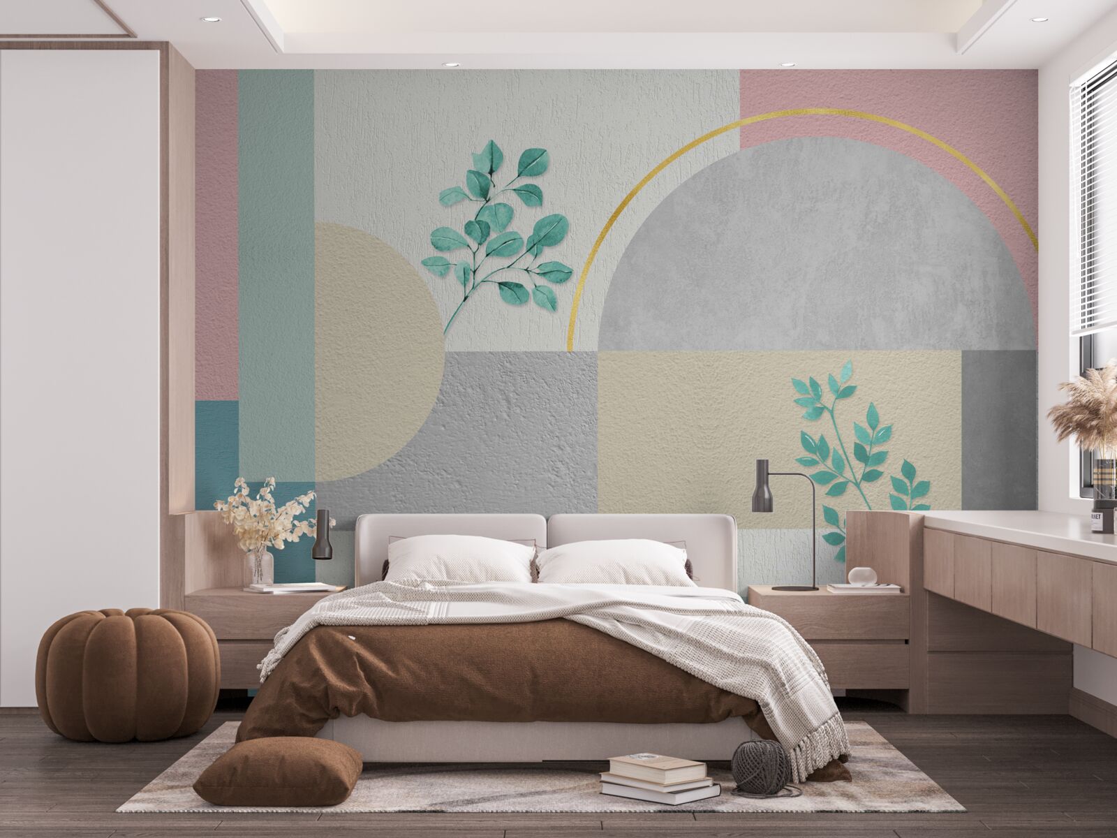 Fototapeten Der Hintergrund im minimalistischen Stil unterscheidet sich durch seine Originalität