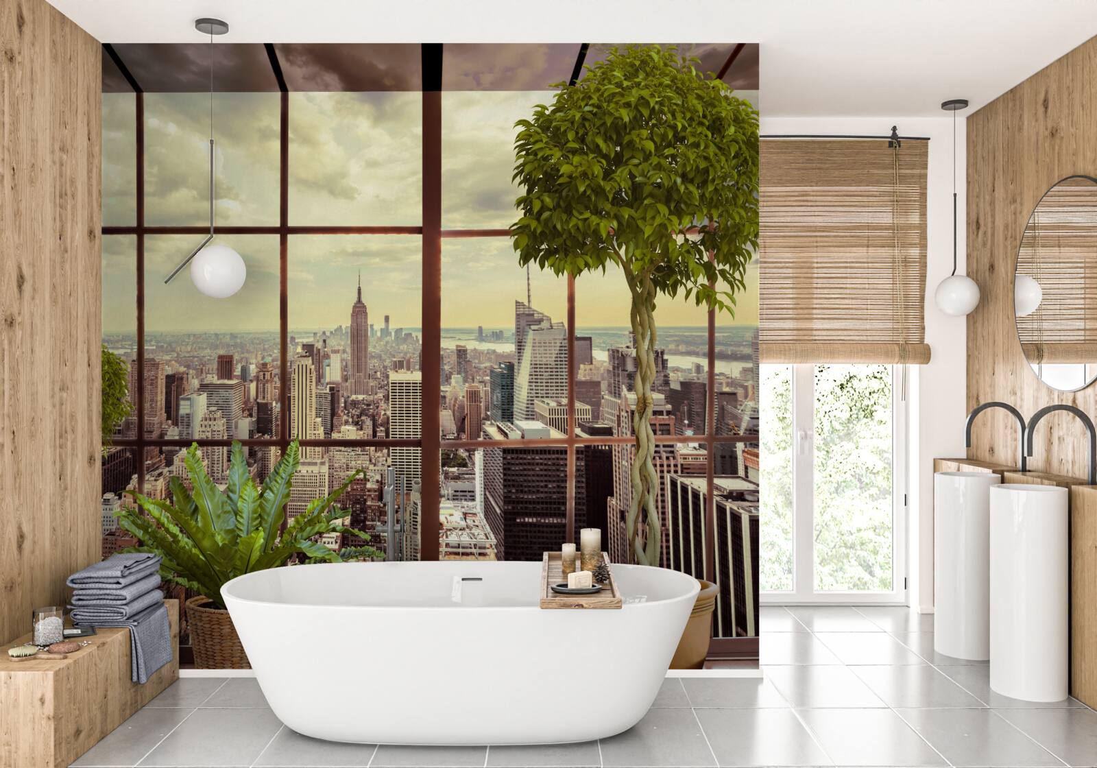 Fototapeten Eine tolle Landschaft von New York
