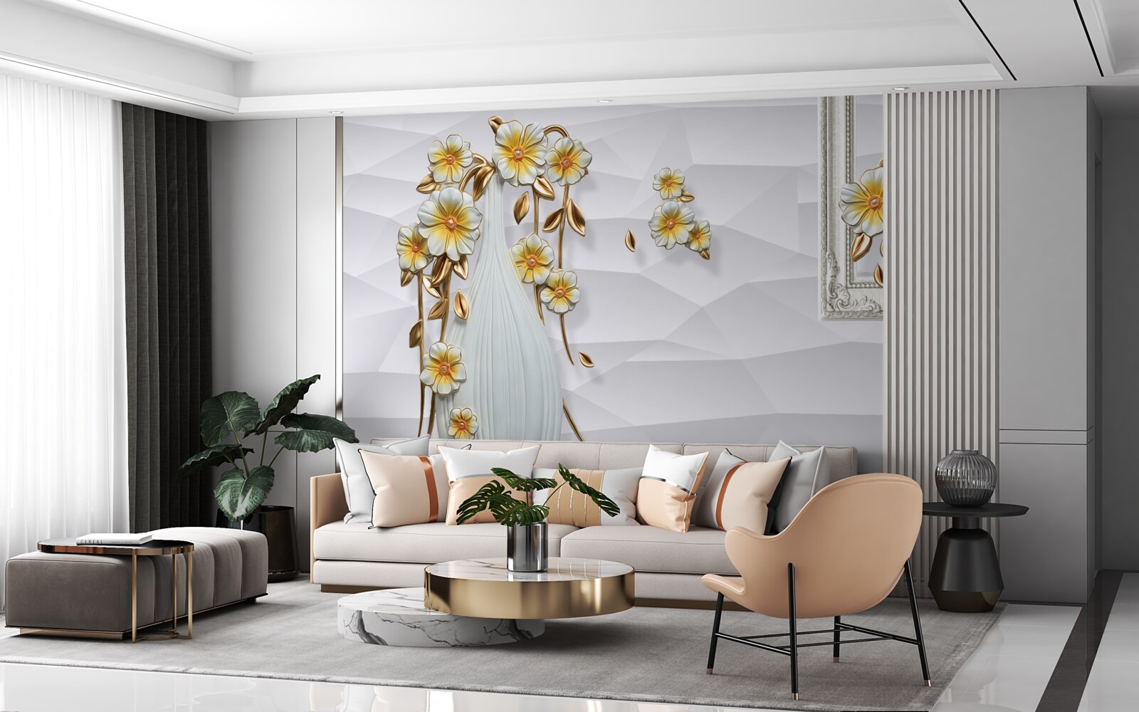 Fototapeten Die Delikatesse der Blumen im Gericht