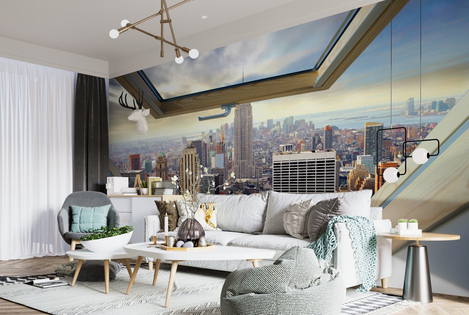 Fototapeten Eine tolle Landschaft von New York