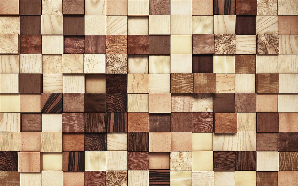 Fototapeten Kleine Quadrate in verschiedenen Farben