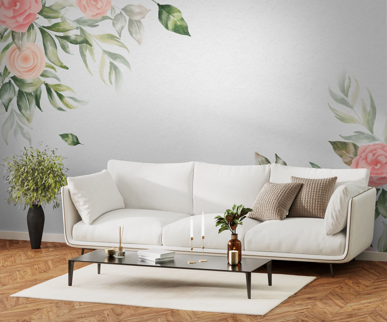 Fototapeten Raffinierter Blumenhintergrund