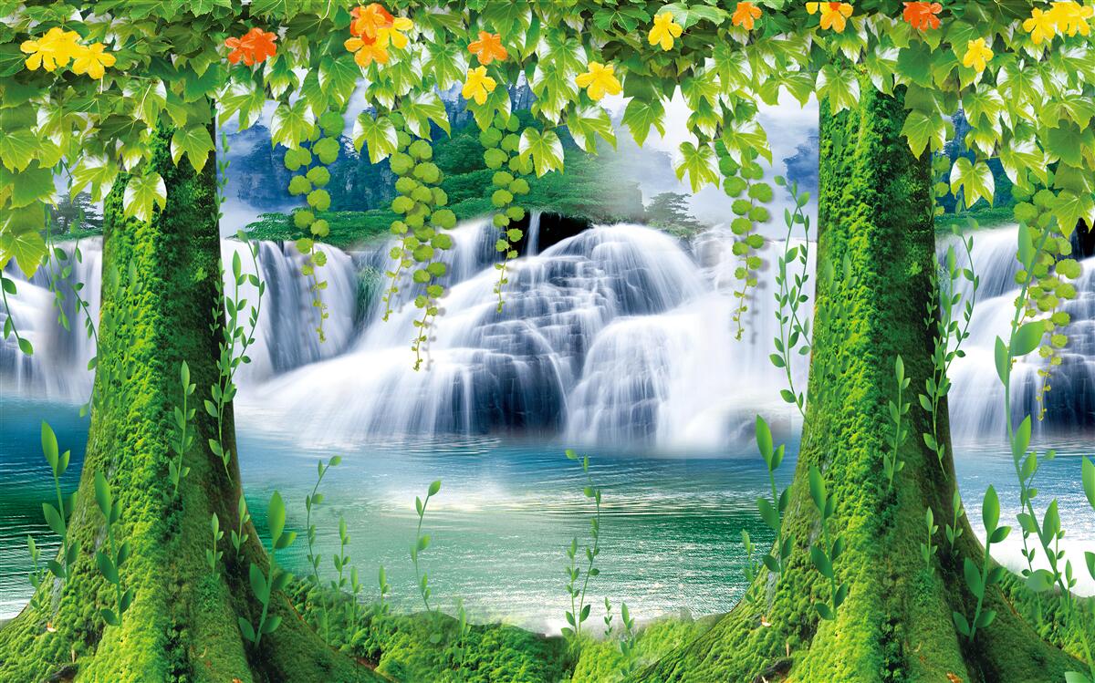 Fototapeten Schöne Wasserfälle
