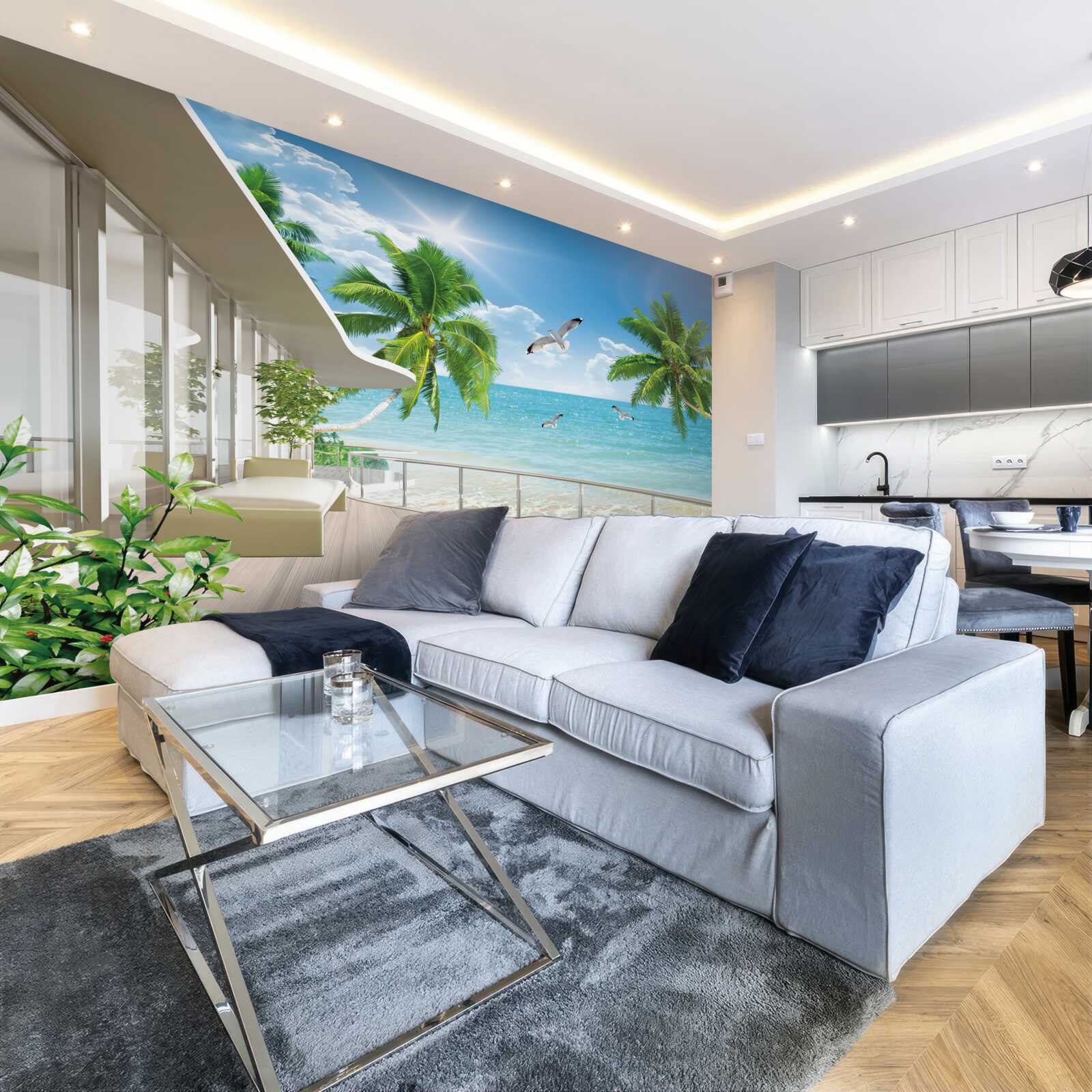 Fototapeten luxuriöse Villa am Meer