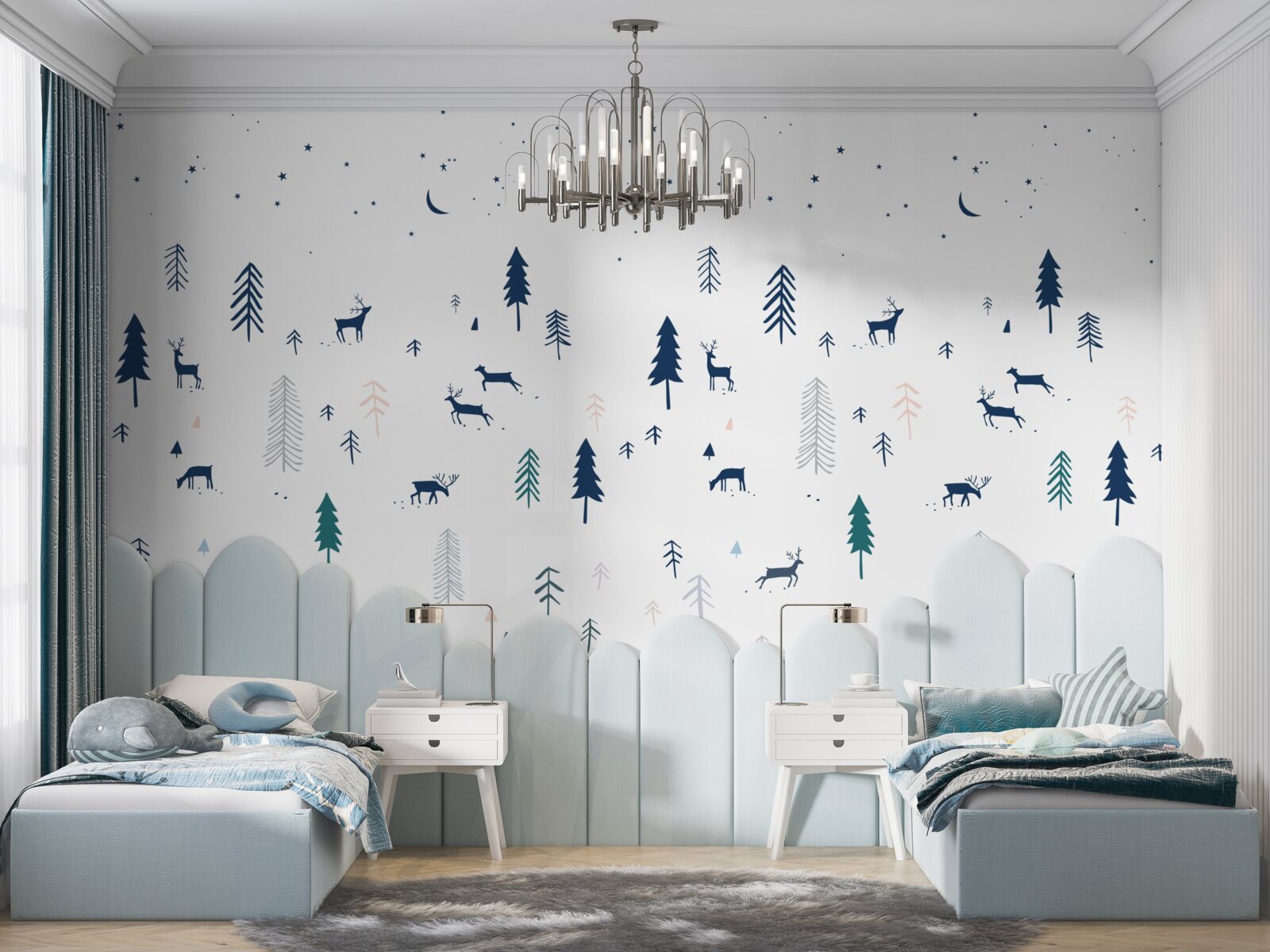 Fototapeten Tapete für Kinder im minimalistischen Stil