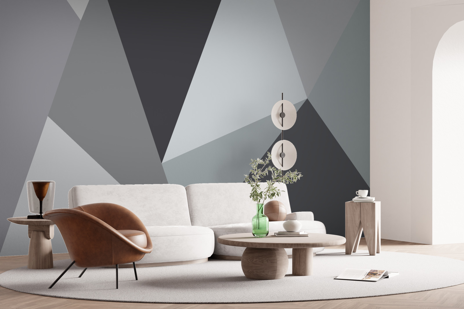 Fototapeten Graue geometrische Abstraktion