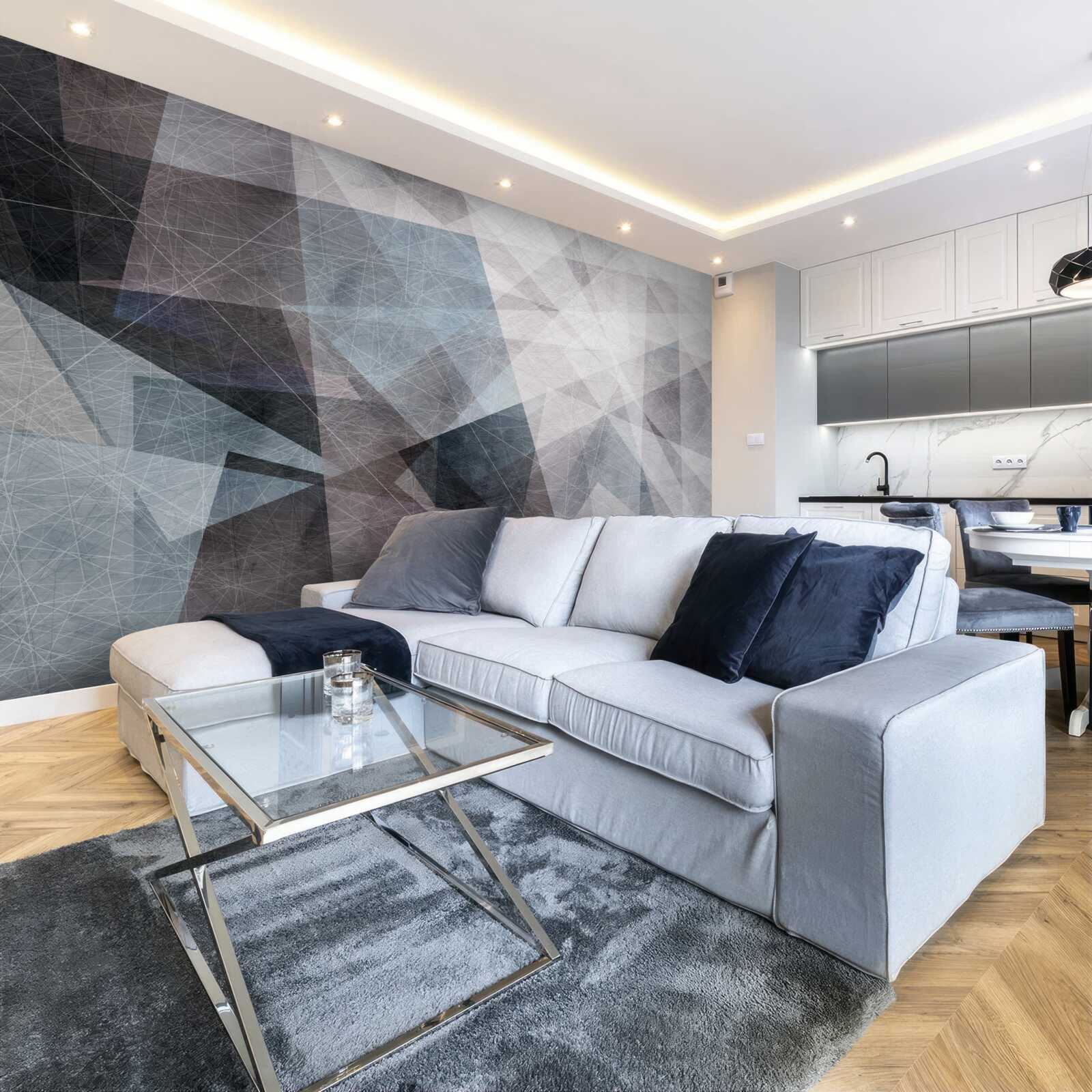 Fototapeten Abstrakter Hintergrundstil mit geometrischen Elementen