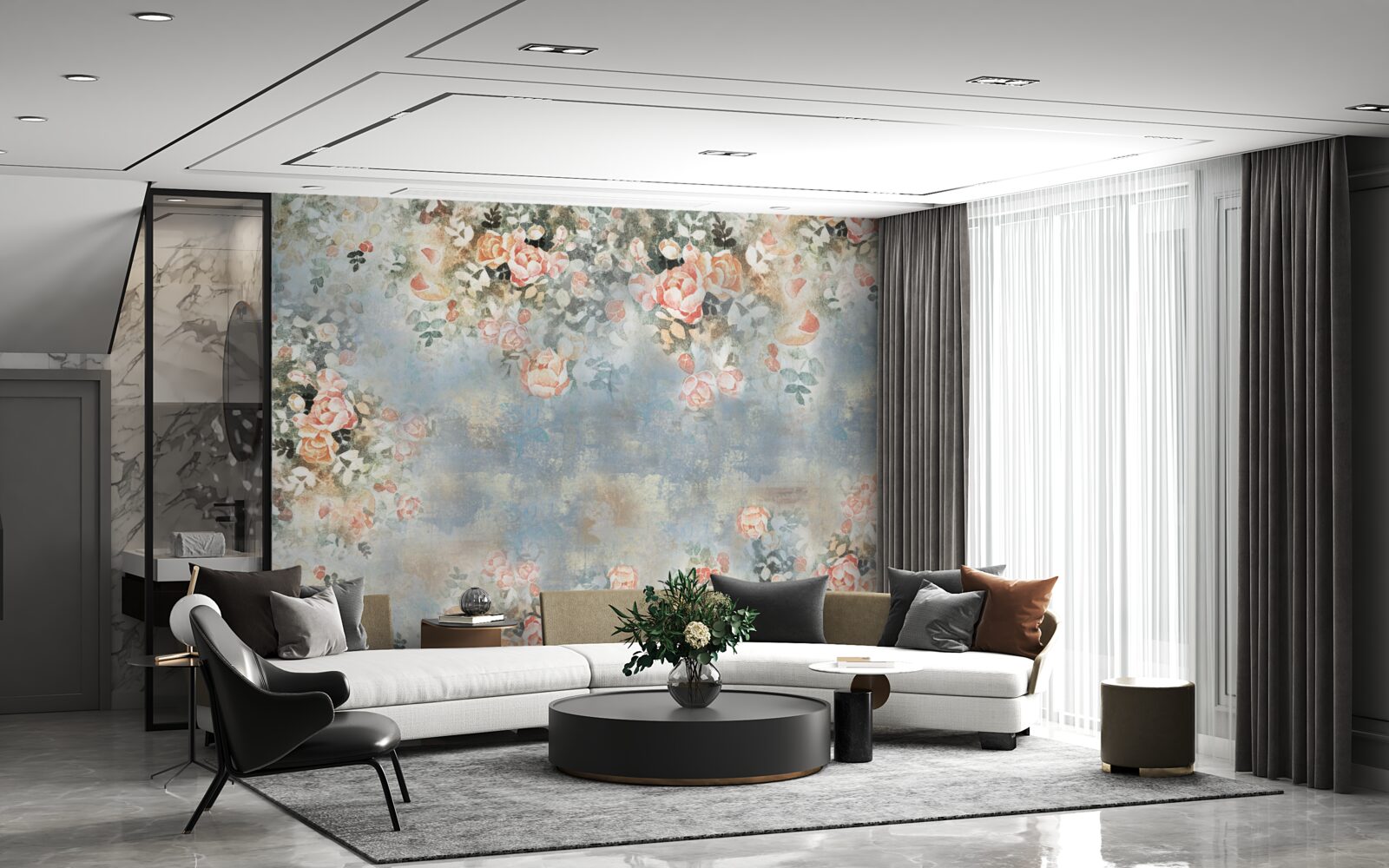 Fototapeten Blumenhintergrund für Bettwäsche
