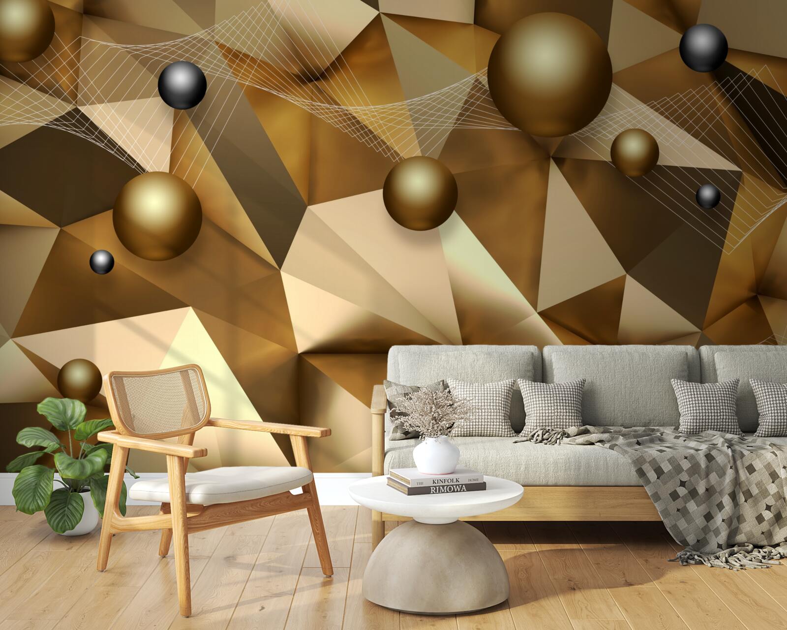 Fototapeten Geometrische Kugeln und Formen