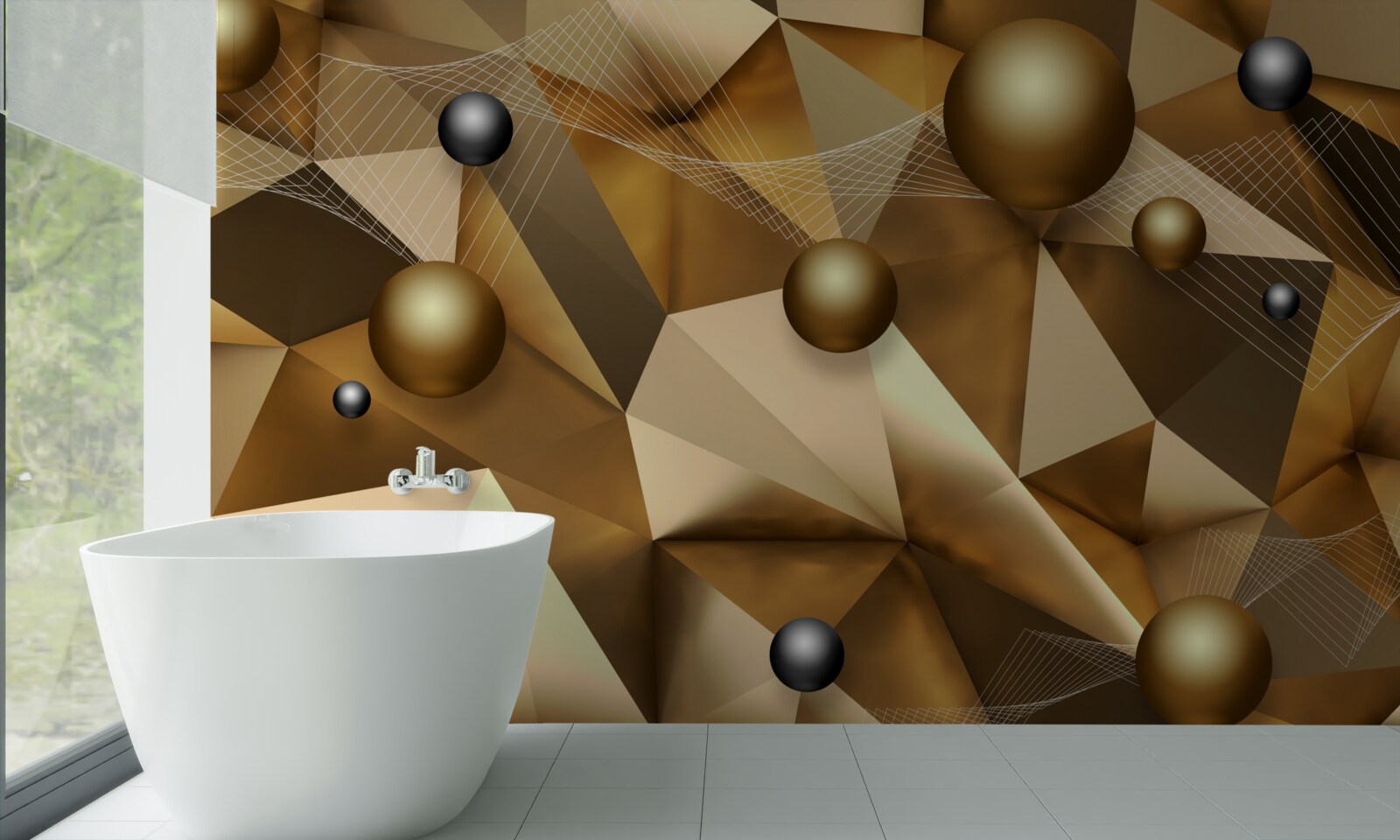 Fototapeten Geometrische Kugeln und Formen