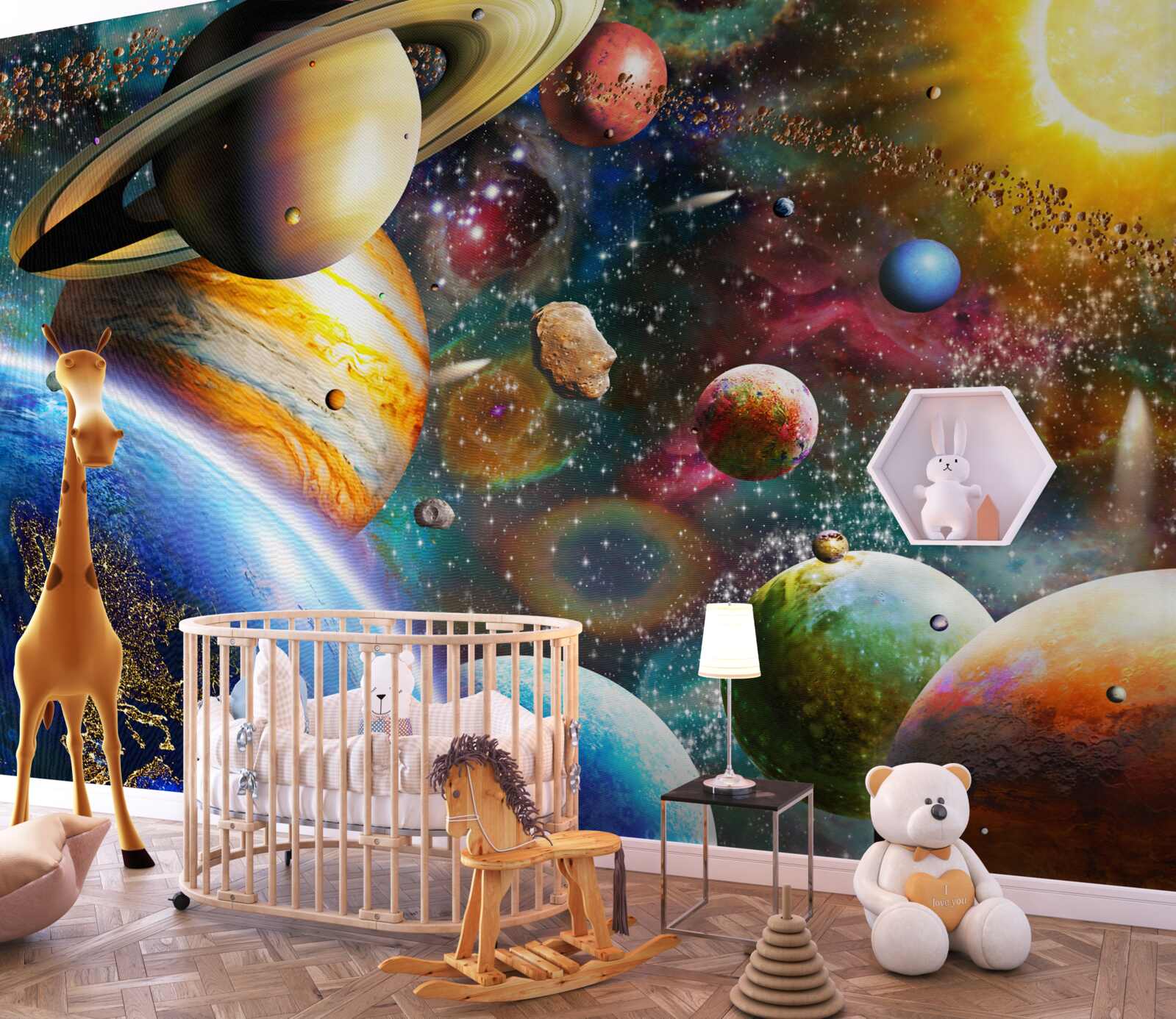 Fototapeten helles Universum