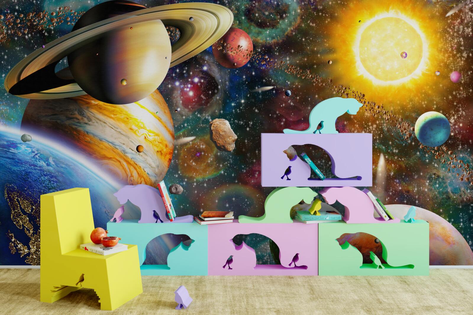 Fototapeten helles Universum