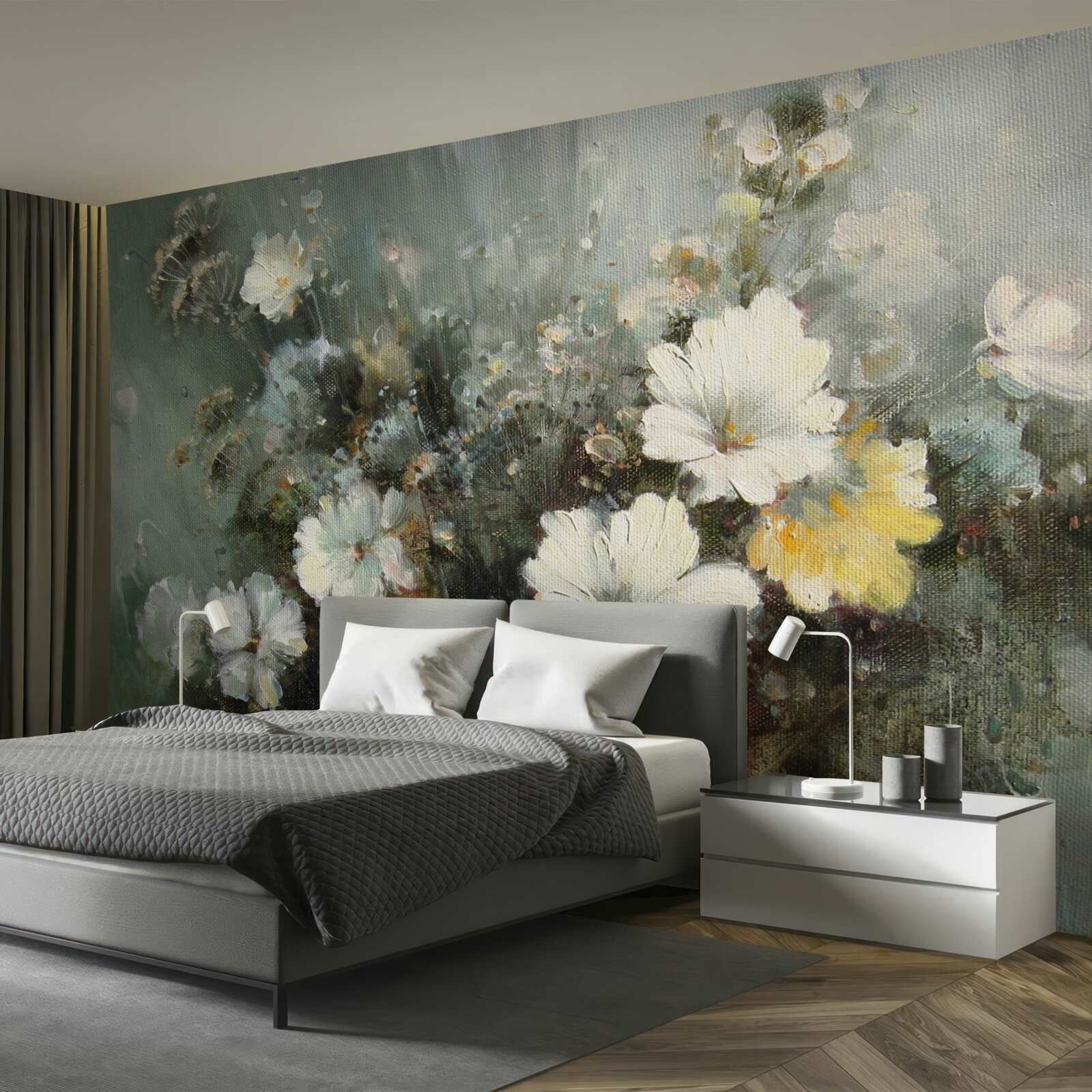Fototapeten Zusammensetzung verschiedener Arten von Blumen