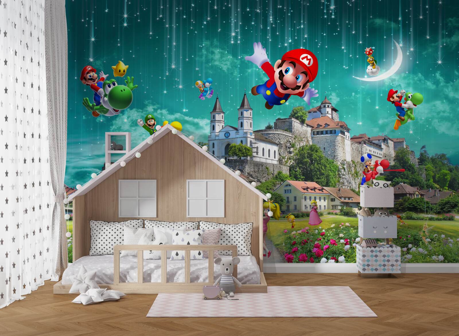 Fototapeten Mario -Zahlen in der Metropole