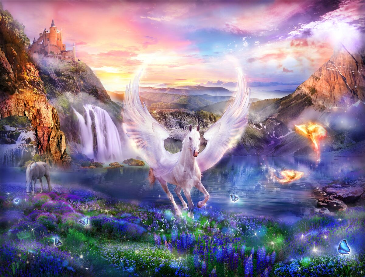 Fototapeten Fliegender Pegasus