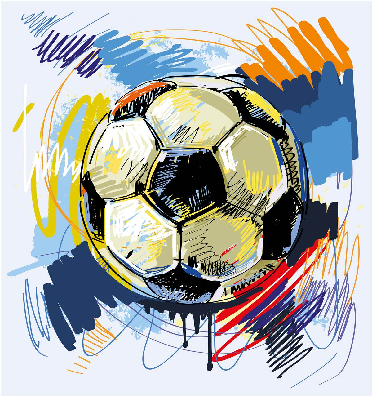 Fototapeten Fußball im Bild gezeigt