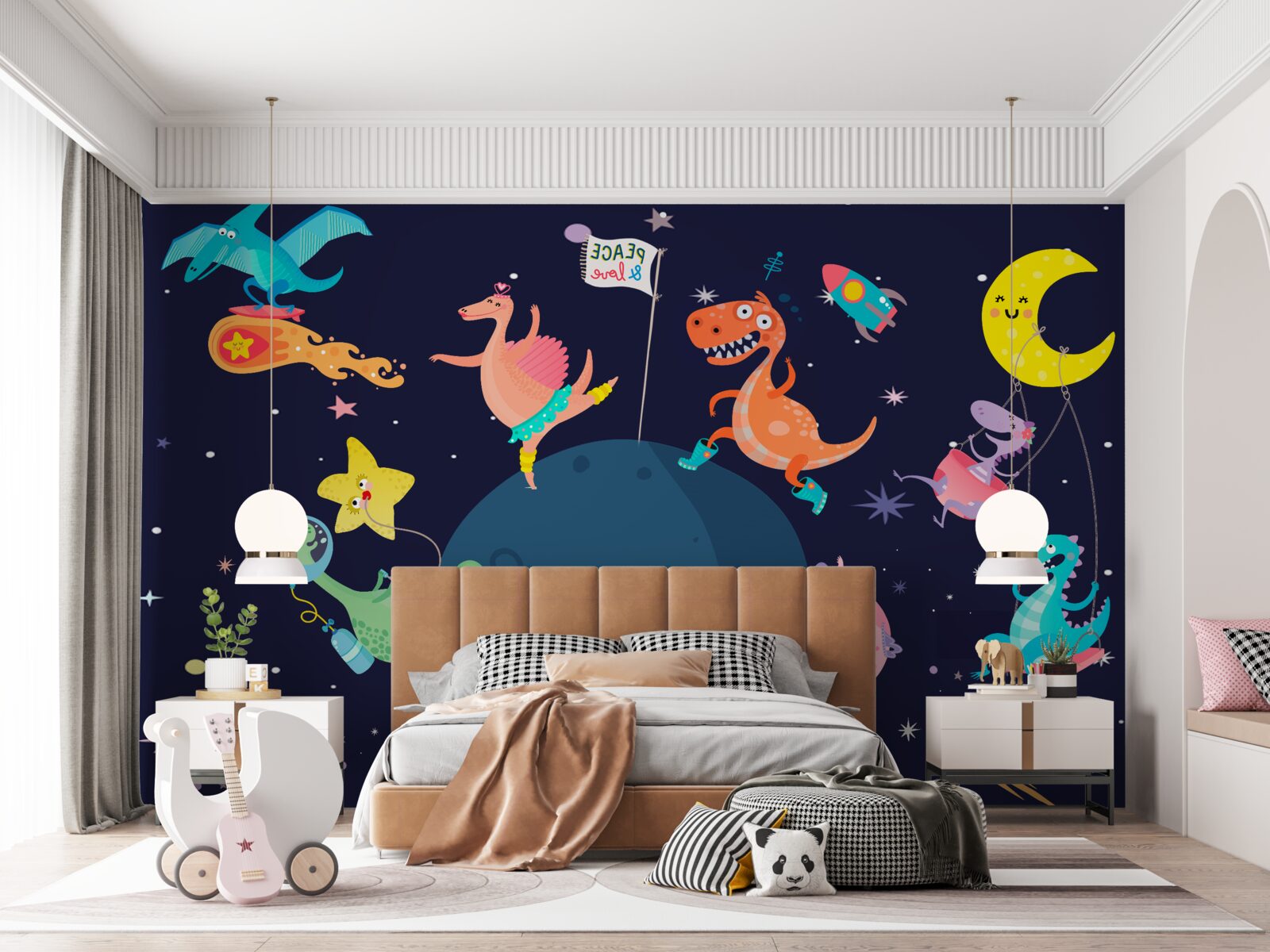 Fototapeten Space Dinosaurier