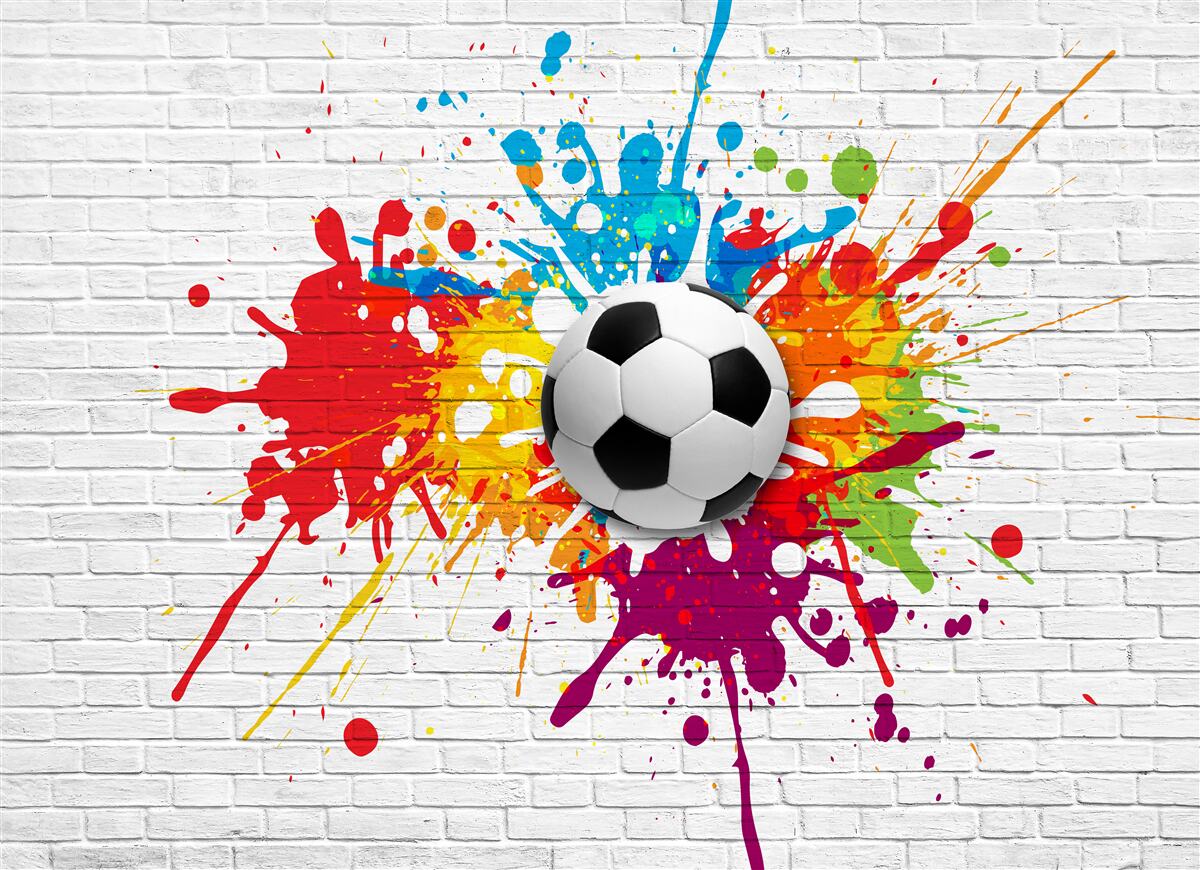 Fototapeten Fußball ist an der Mauer an der Mauer