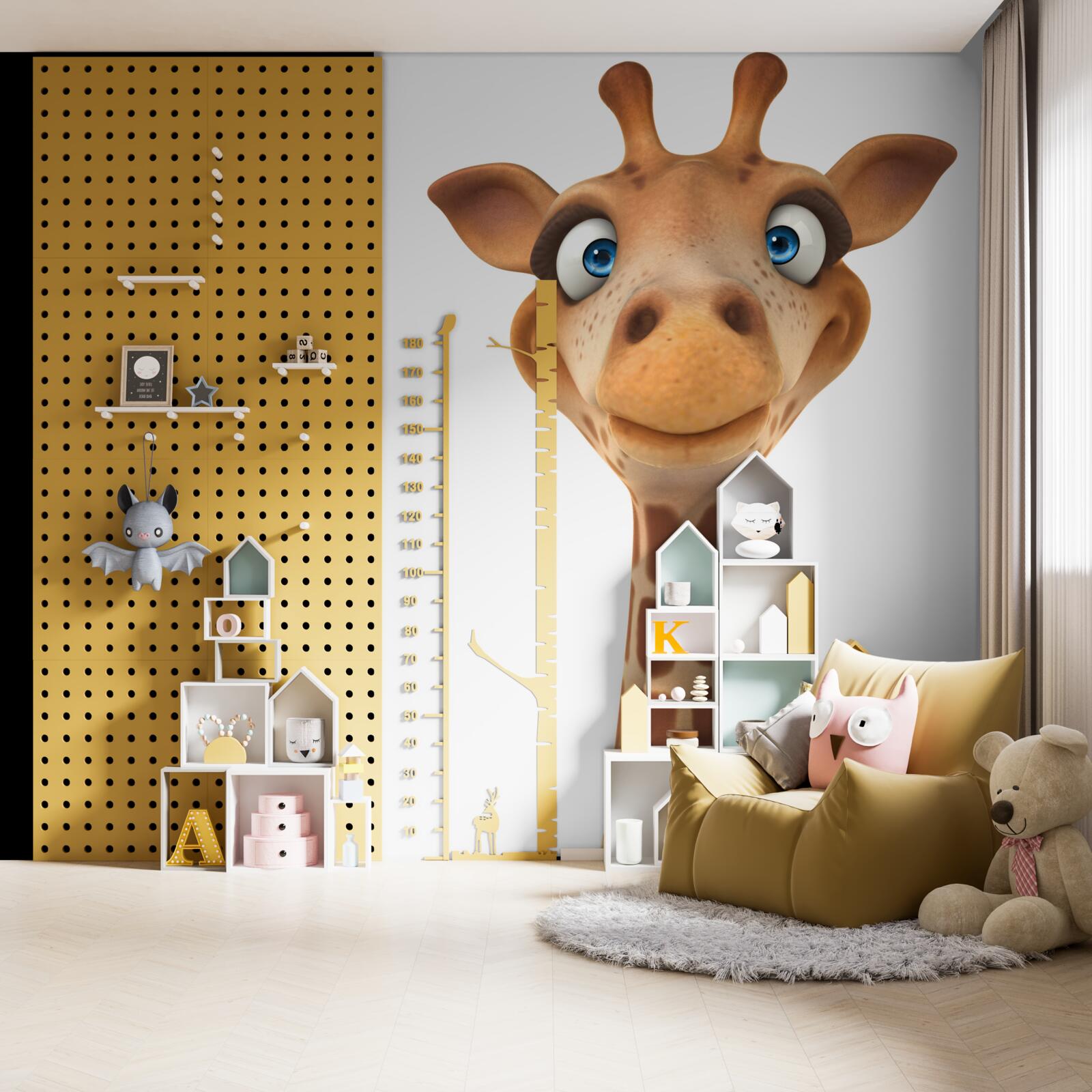 Fototapeten glückliche Giraffe