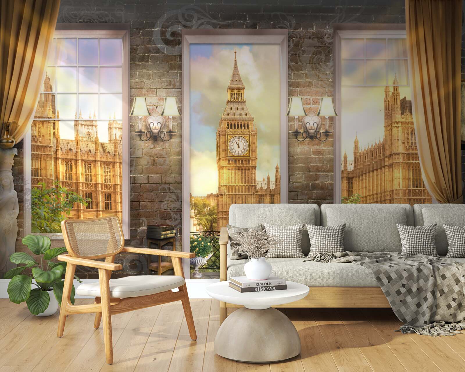 Fototapeten Balkon mit Blick auf Big Ben