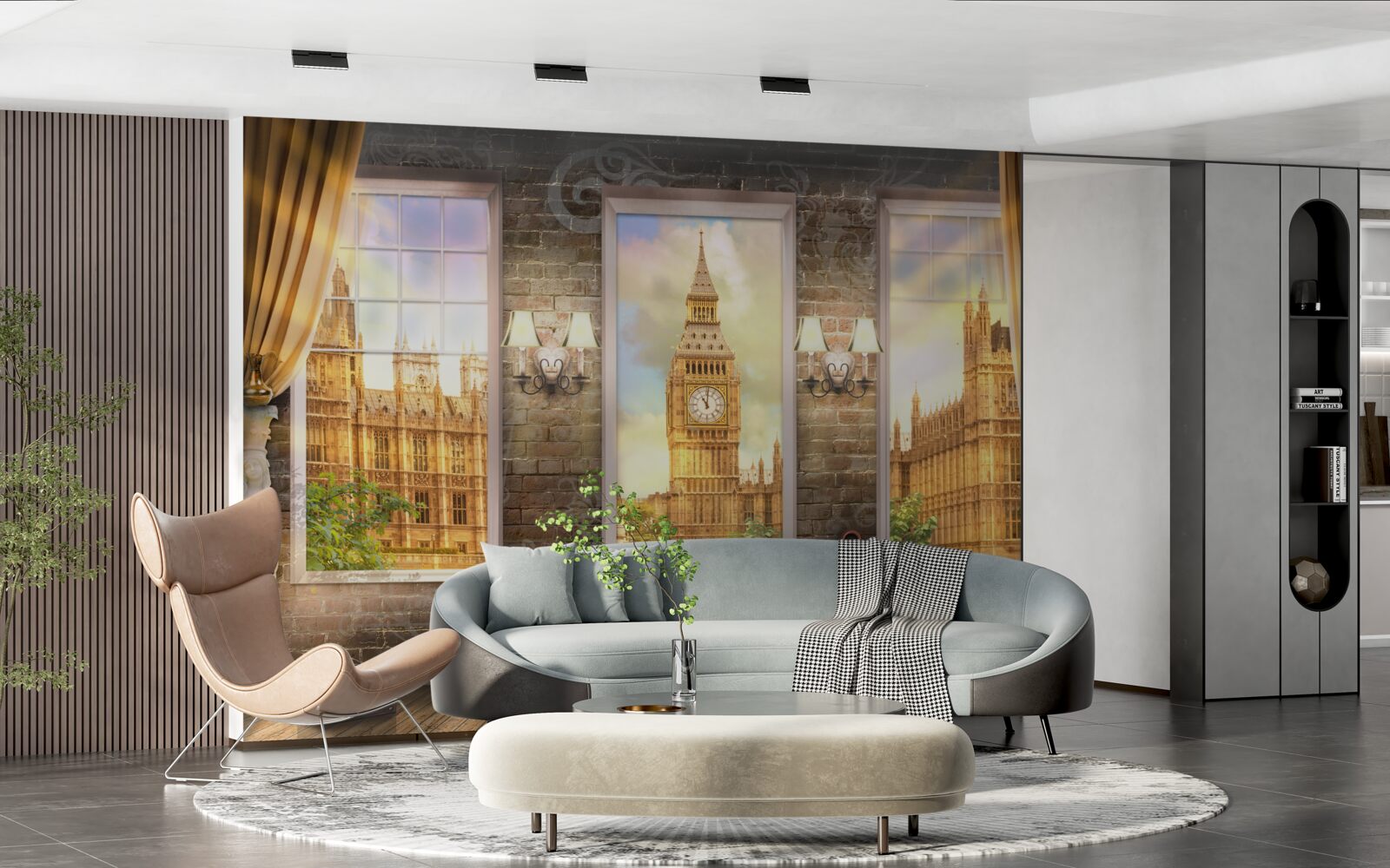 Fototapeten Balkon mit Blick auf Big Ben