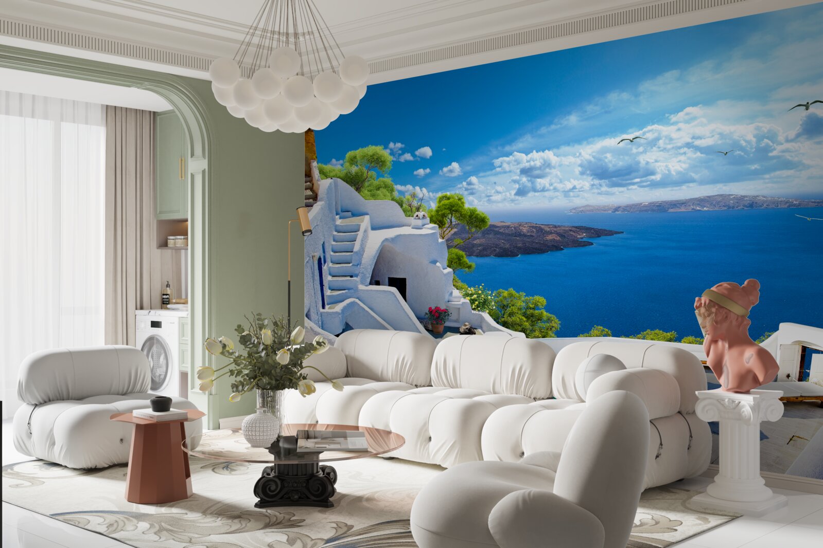 Fototapeten Insel Santorini in Griechenland