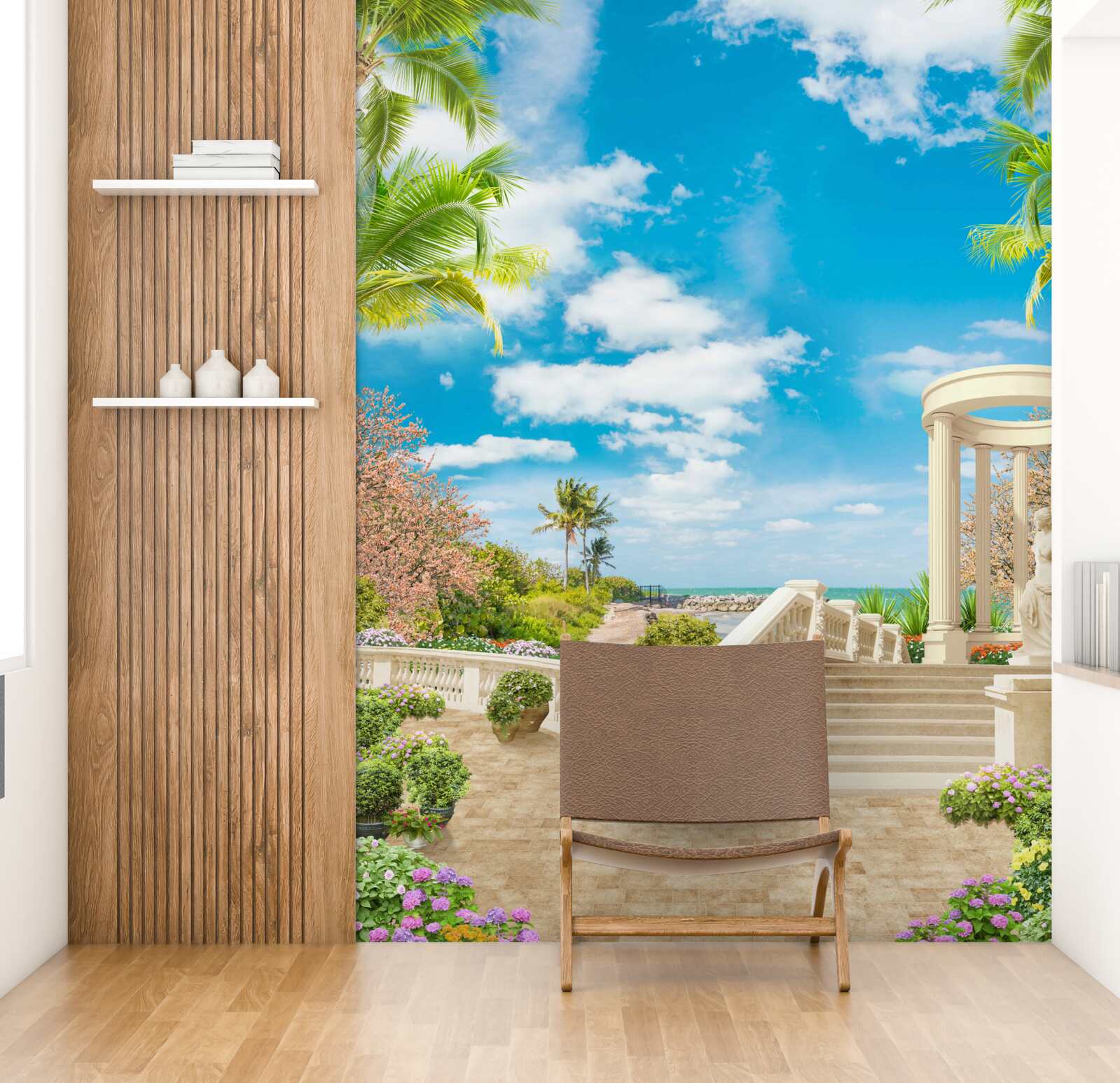 Fototapeten Es gibt einen Pavillon am Meer