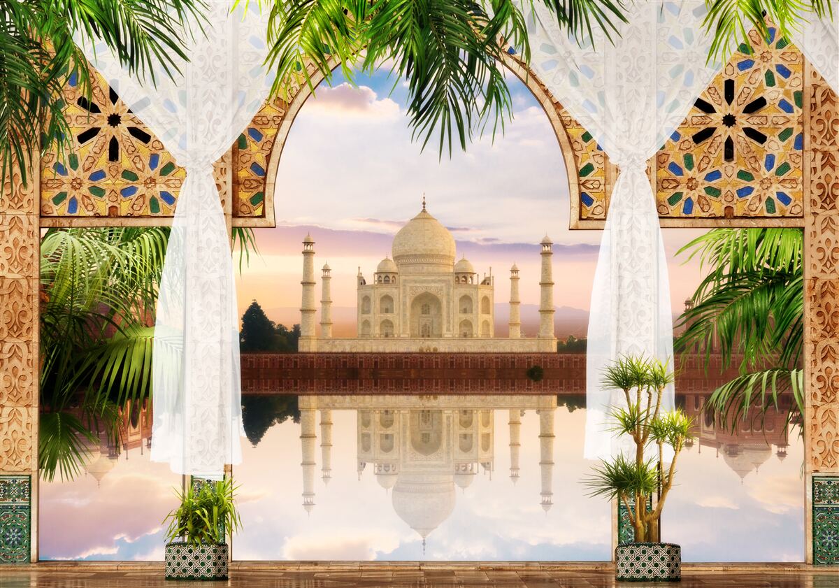Fototapeten Landschaft aus Taj Mahal
