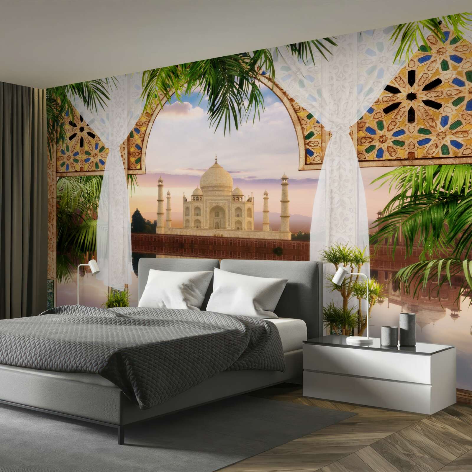 Fototapeten Landschaft aus Taj Mahal