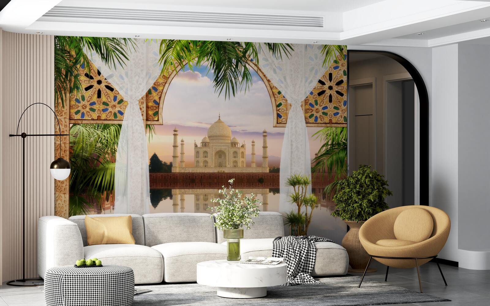 Fototapeten Landschaft aus Taj Mahal