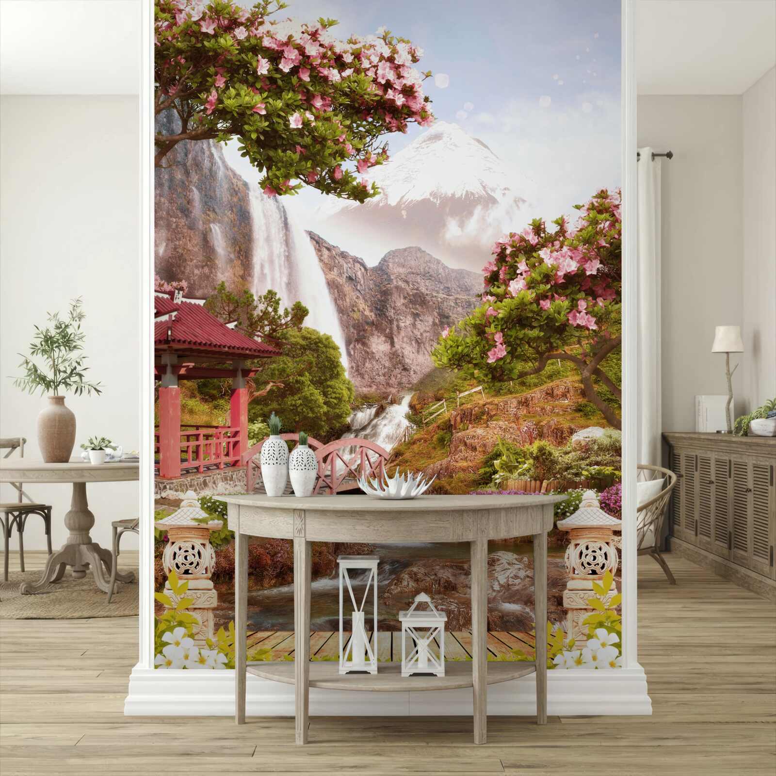 Fototapeten Ein Gartenblüten mit chinesischer Schönheit