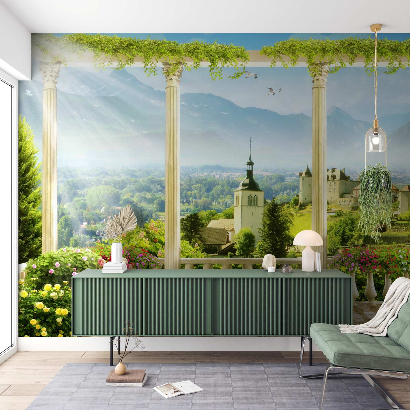 Fototapeten Blick auf Italien vom Balkon