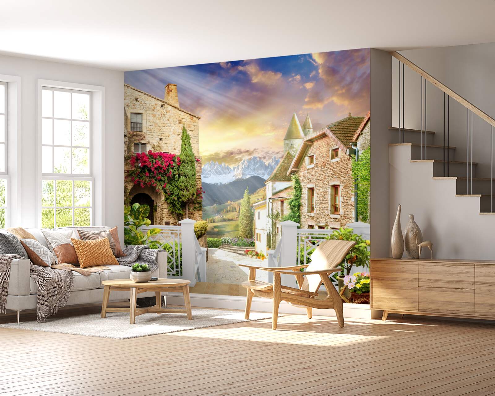Fototapeten Veranda im provenzalischen Stil