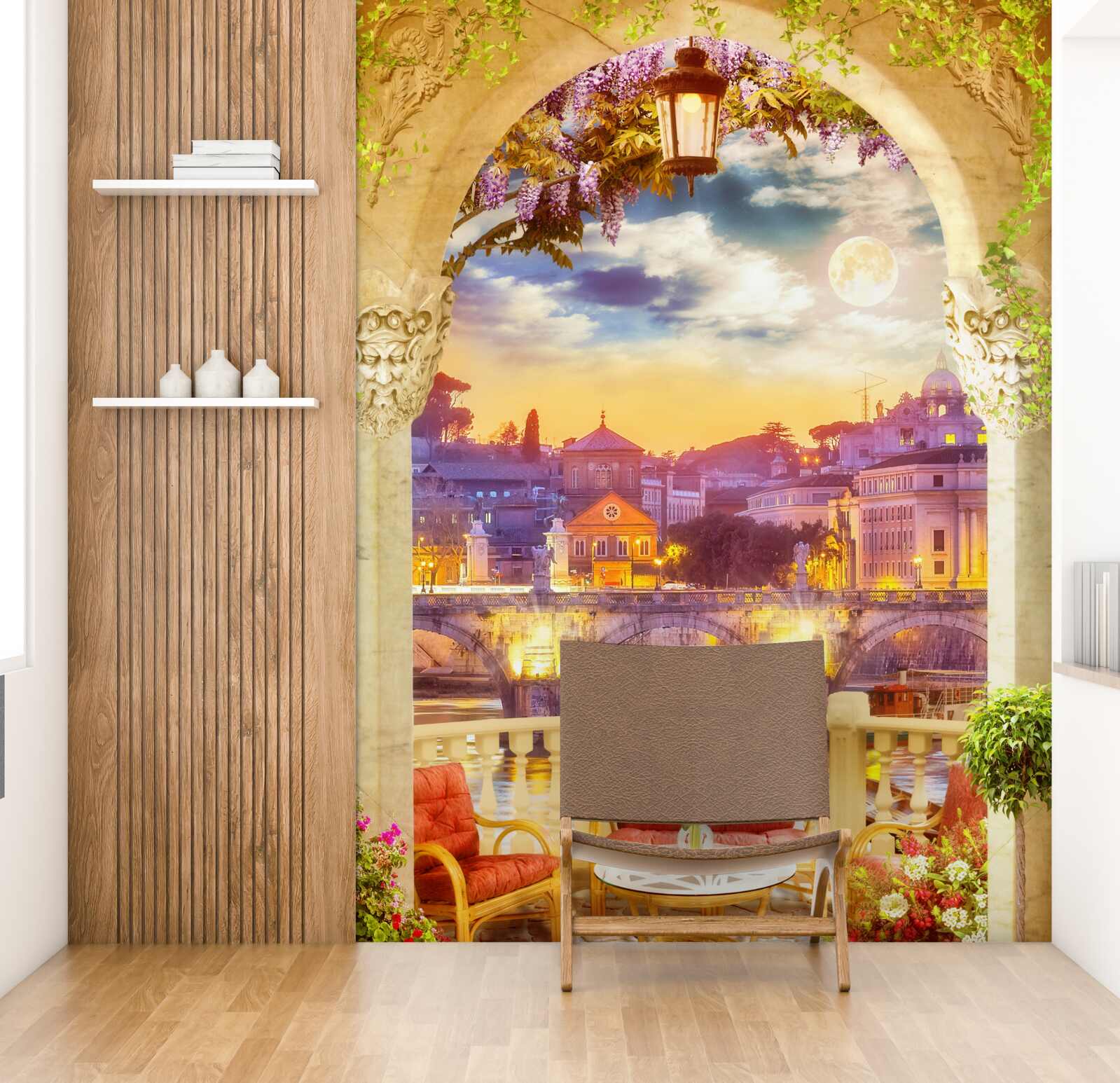 Fototapeten Loggia mit Sitzmöbeln
